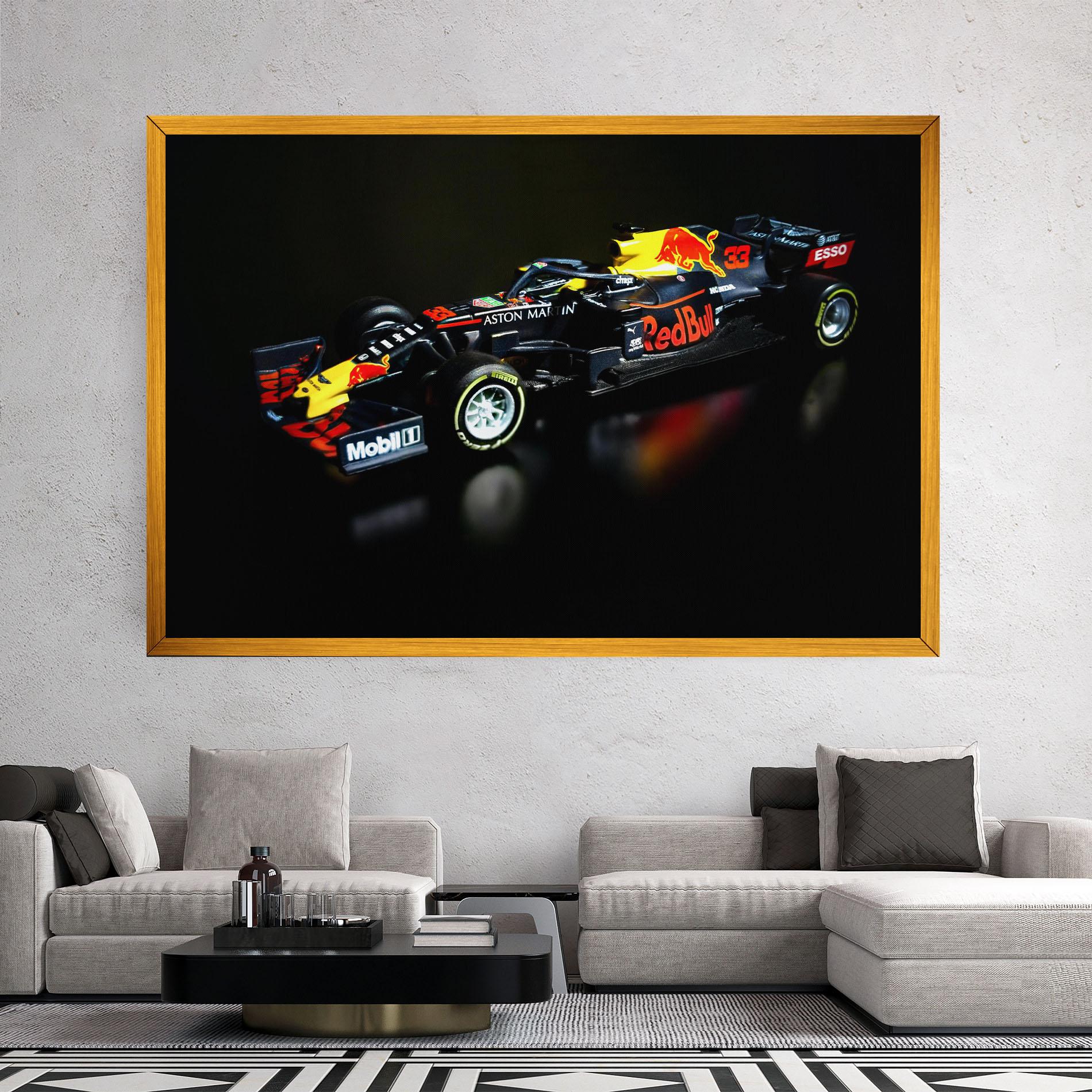 Leinwandbild Black Yellow F1 mockup 2