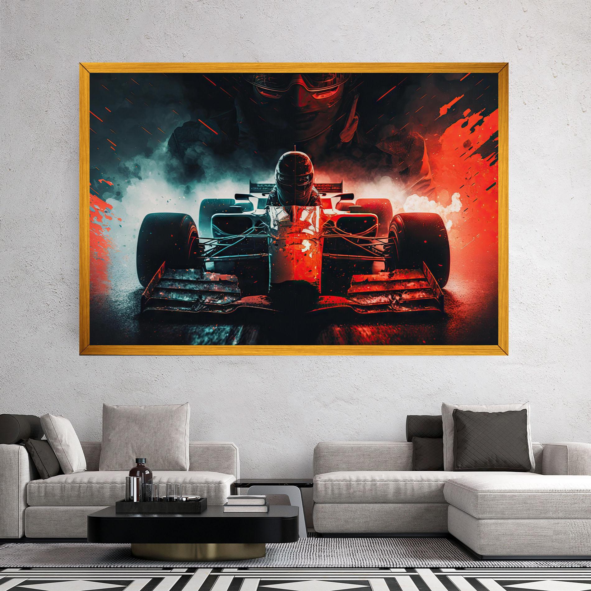 Leinwandbild Blue Red F1 mockup 2