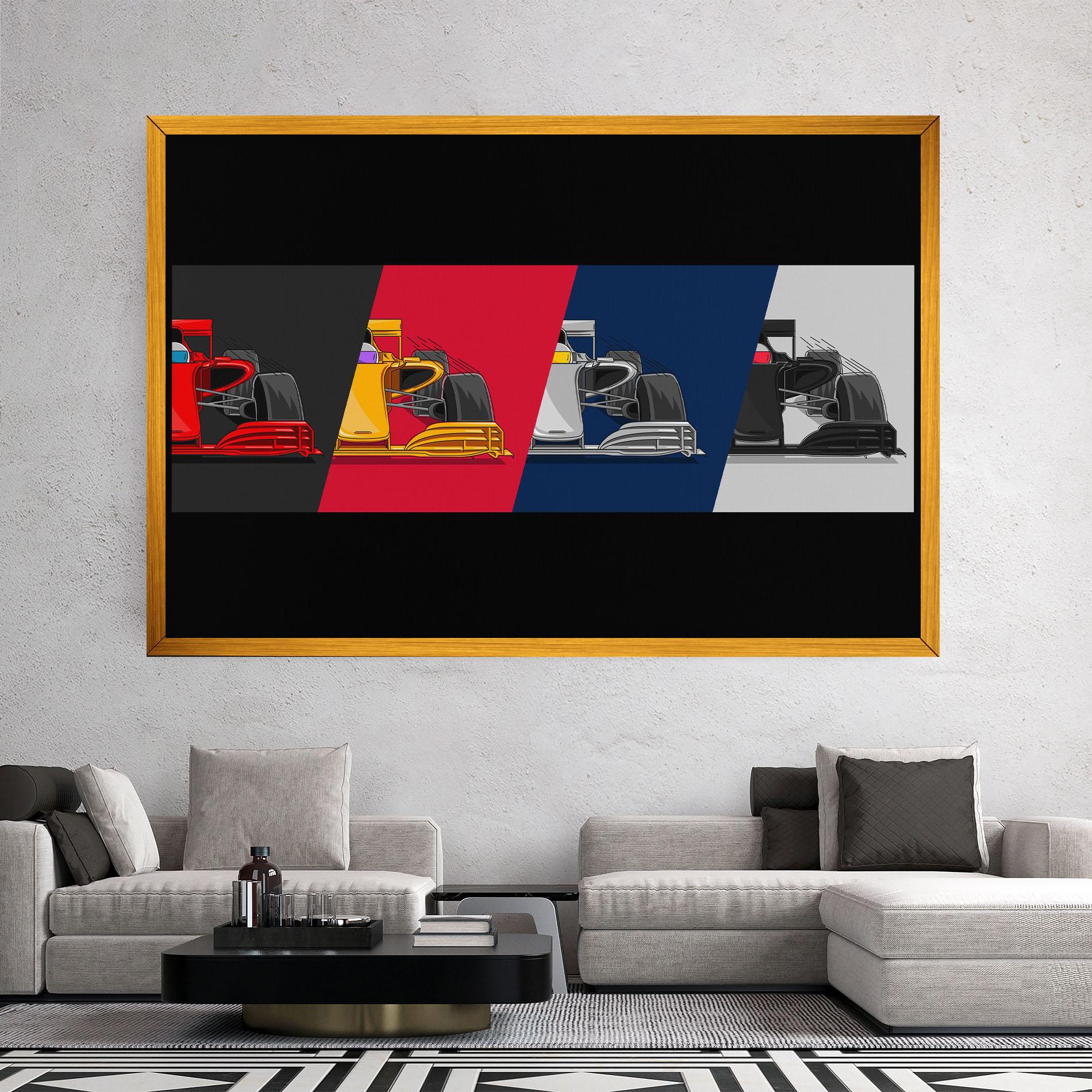 Leinwandbild F1 Cars mockup 2