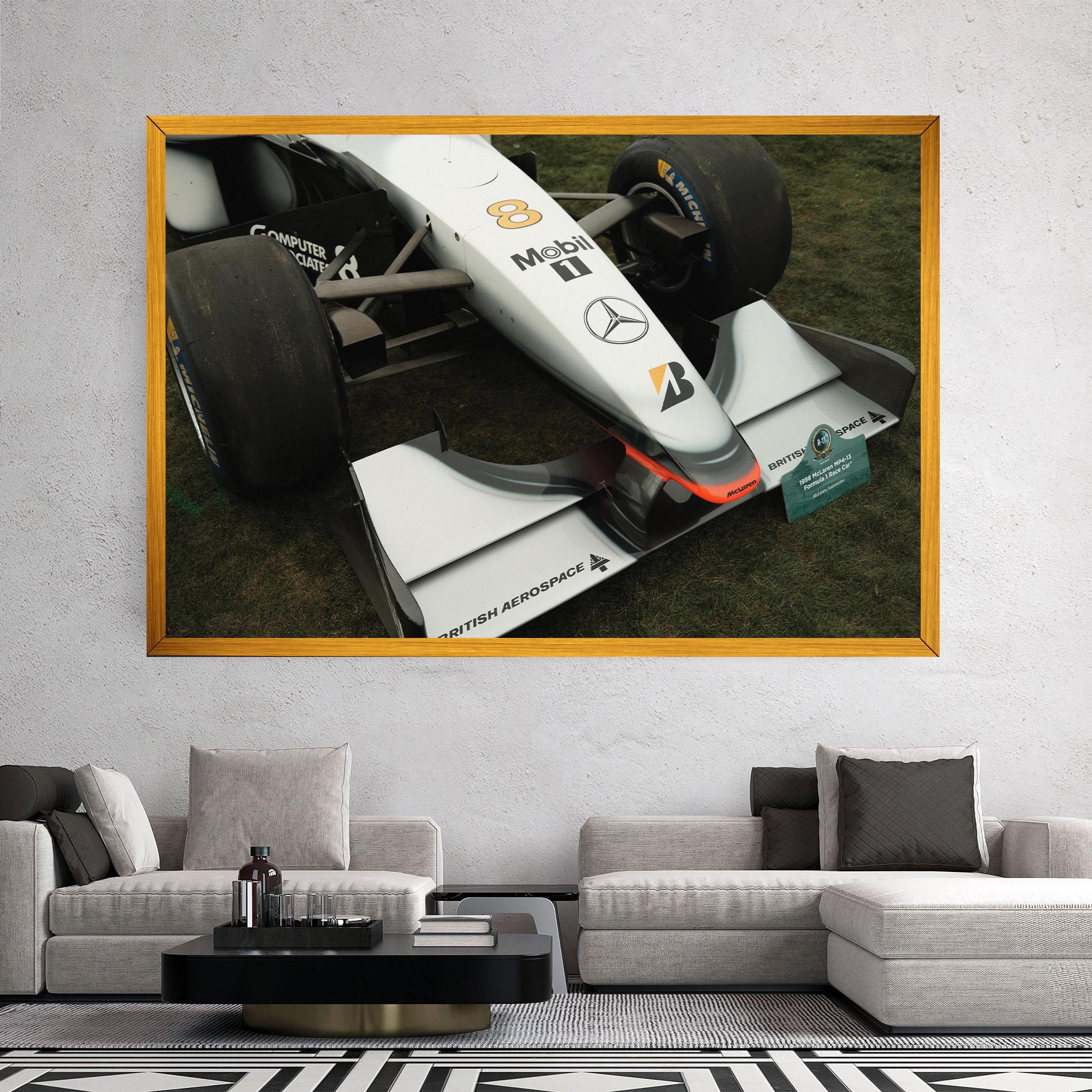 Leinwandbild White F1 Car mockup 2
