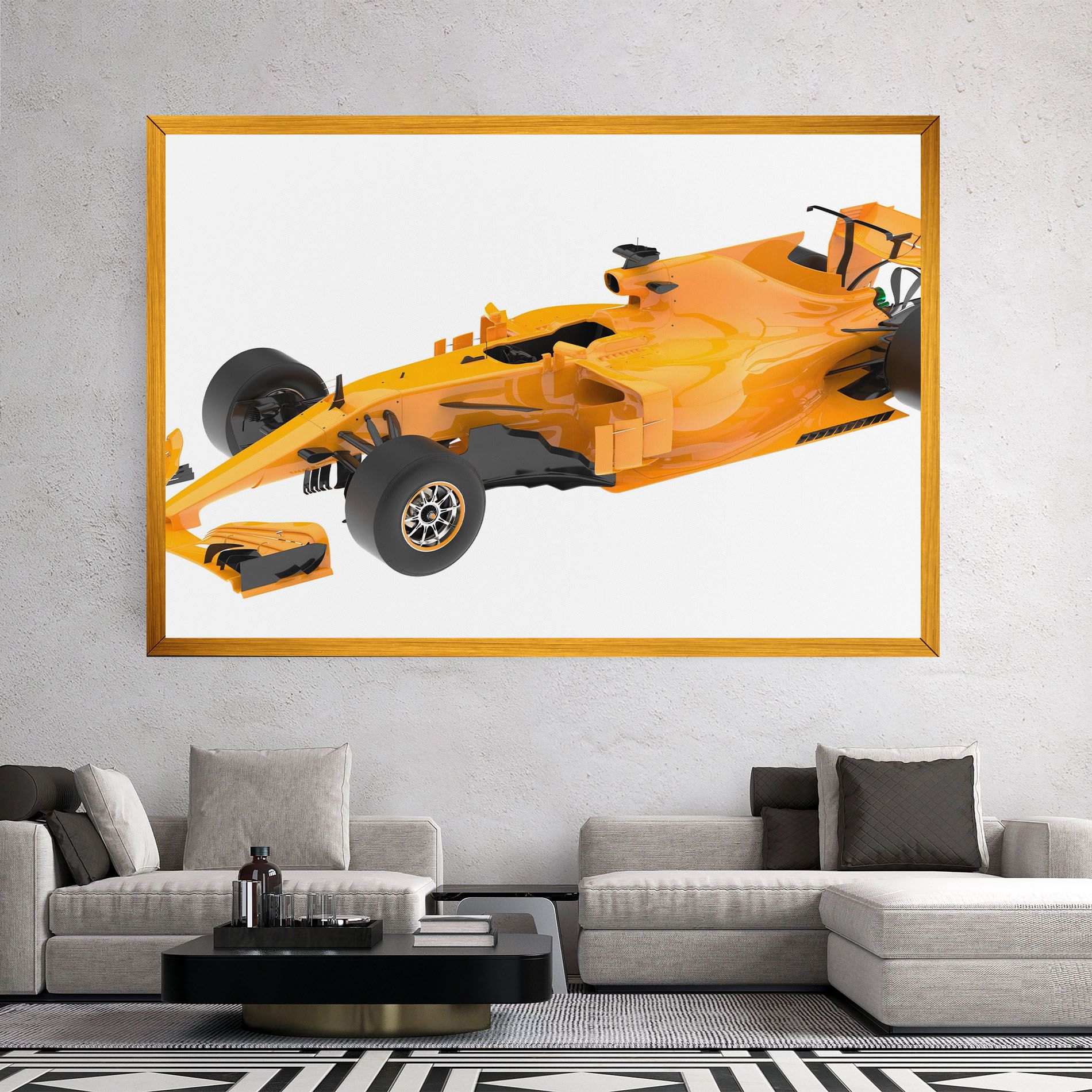 Yellow F1 Toy mockup 2