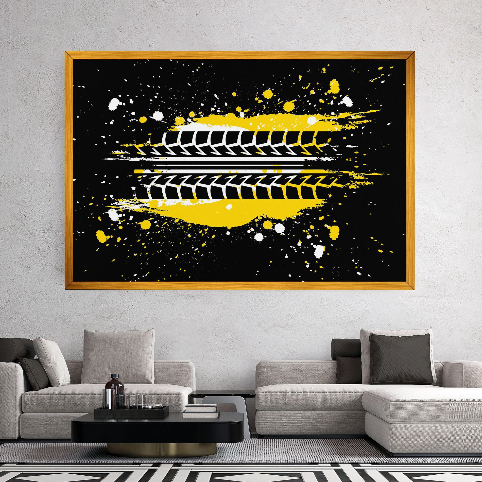 Leinwandbild Yellow Traces mockup 2