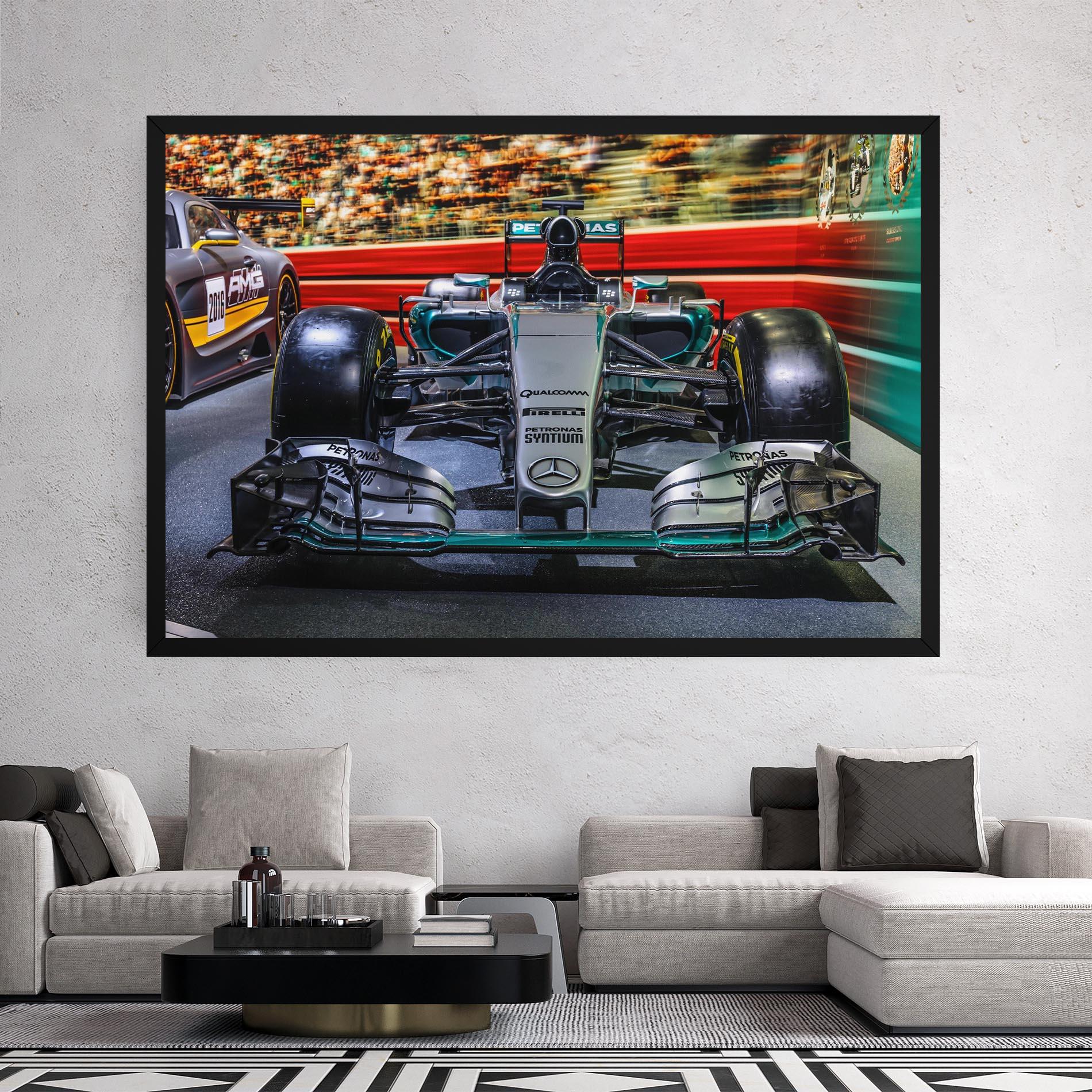 Leinwandbild Black Green F1 mockup 2