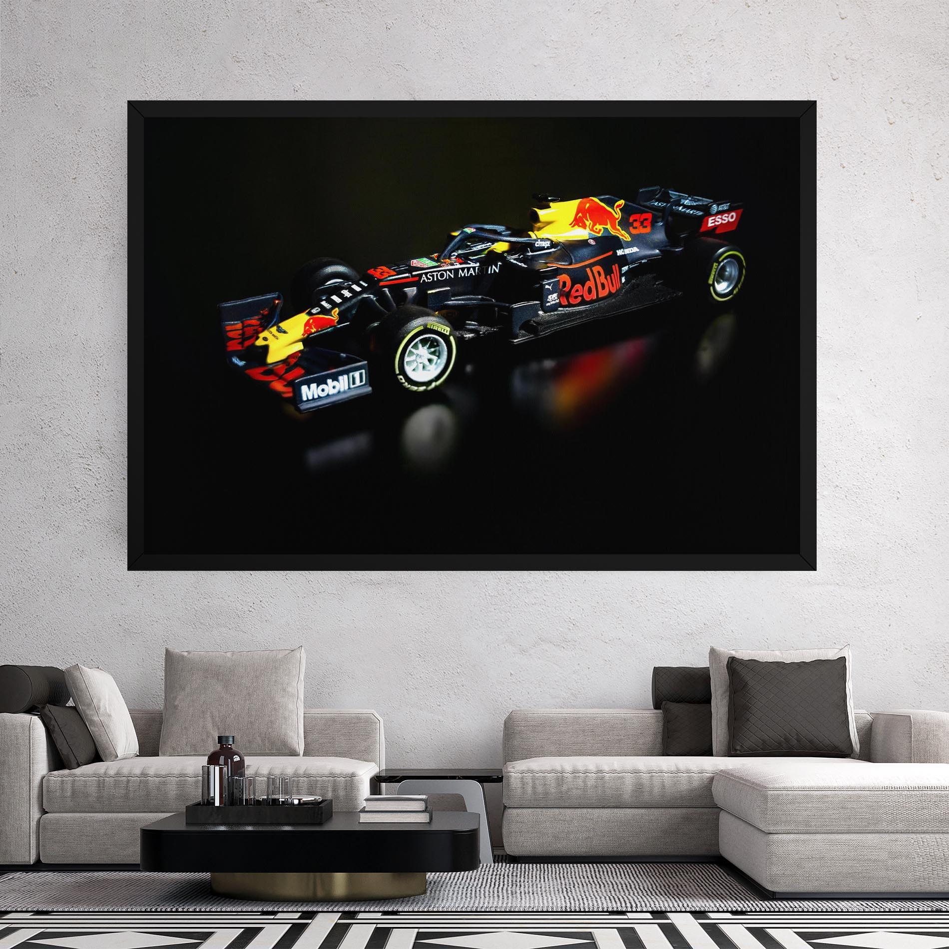 Leinwandbild Black Yellow F1 mockup 2
