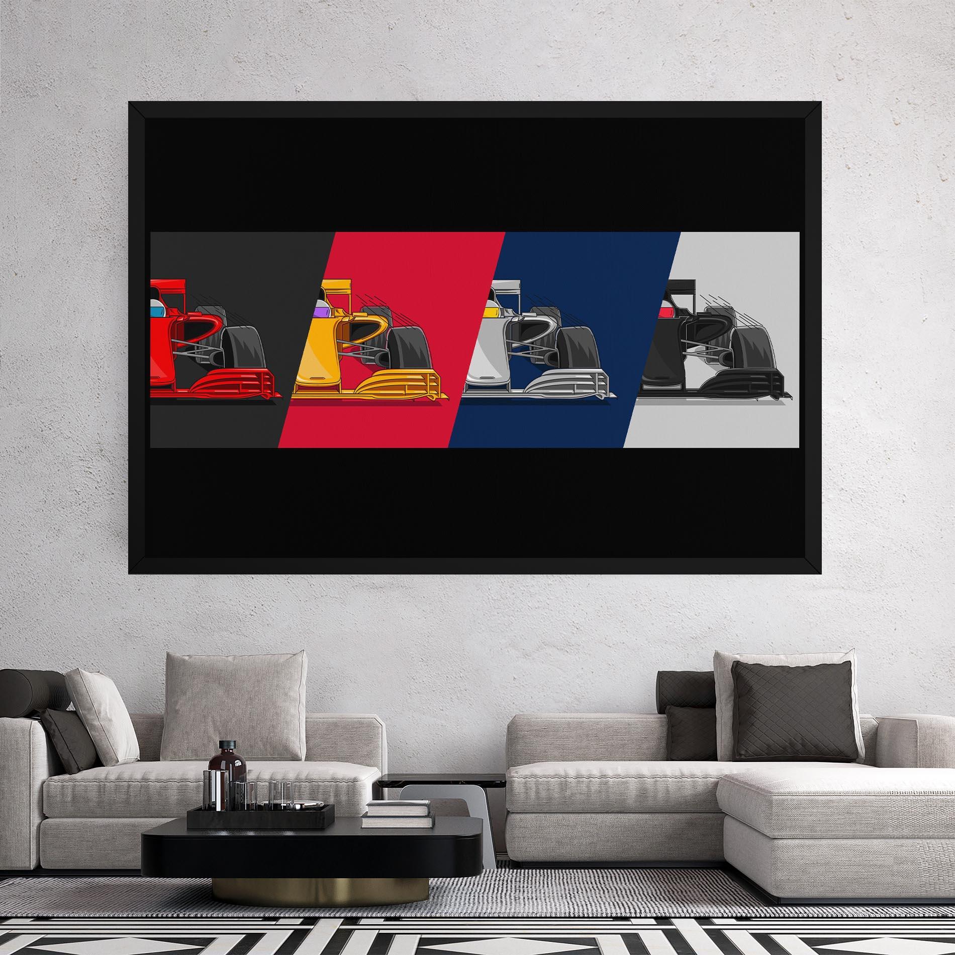 Leinwandbild F1 Cars mockup 2