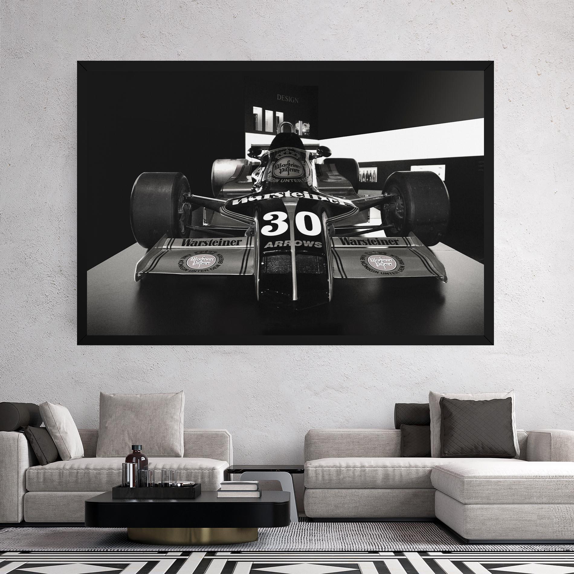 Leinwandbild Formula 1 Car Grey mockup 2