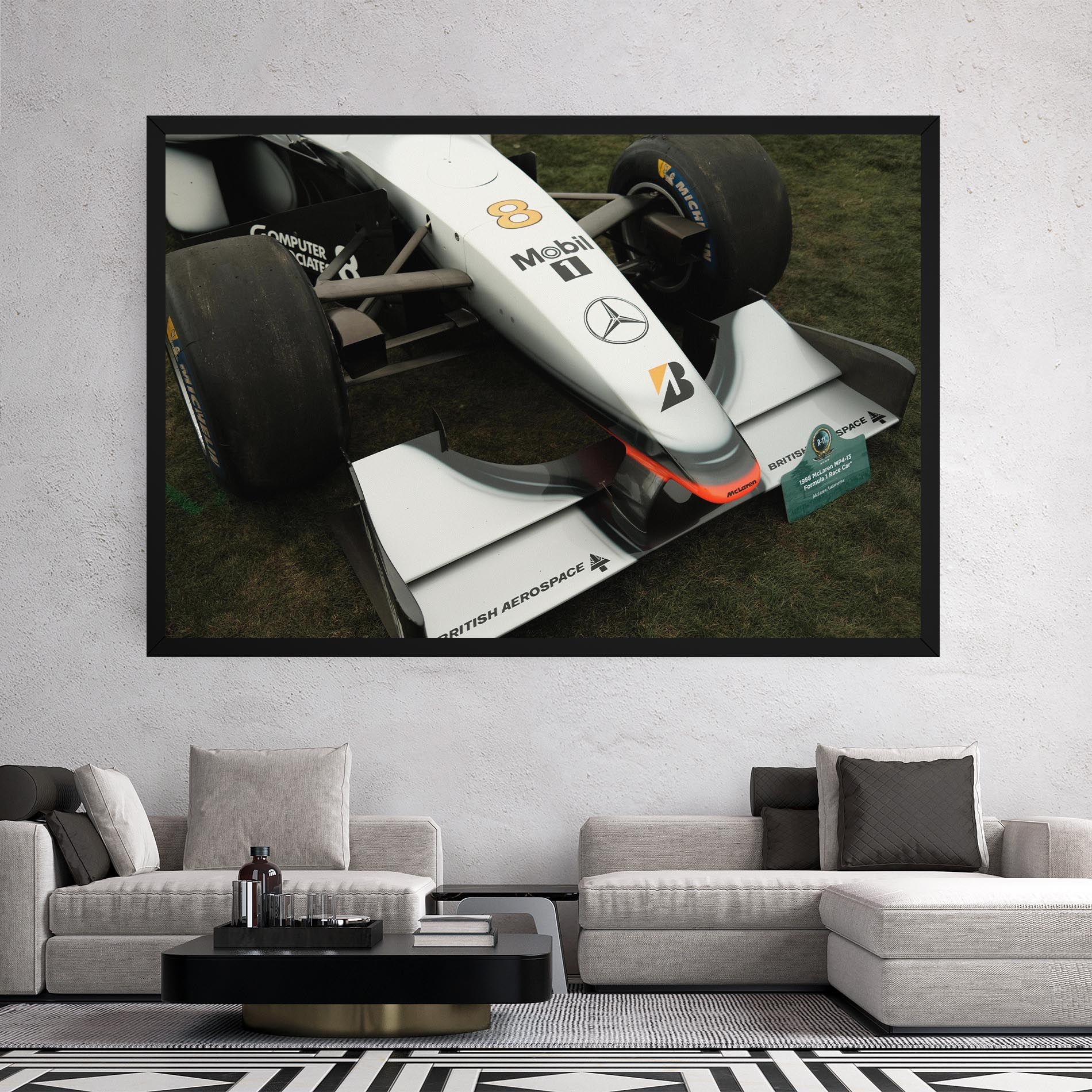 White F1 Car mockup 2