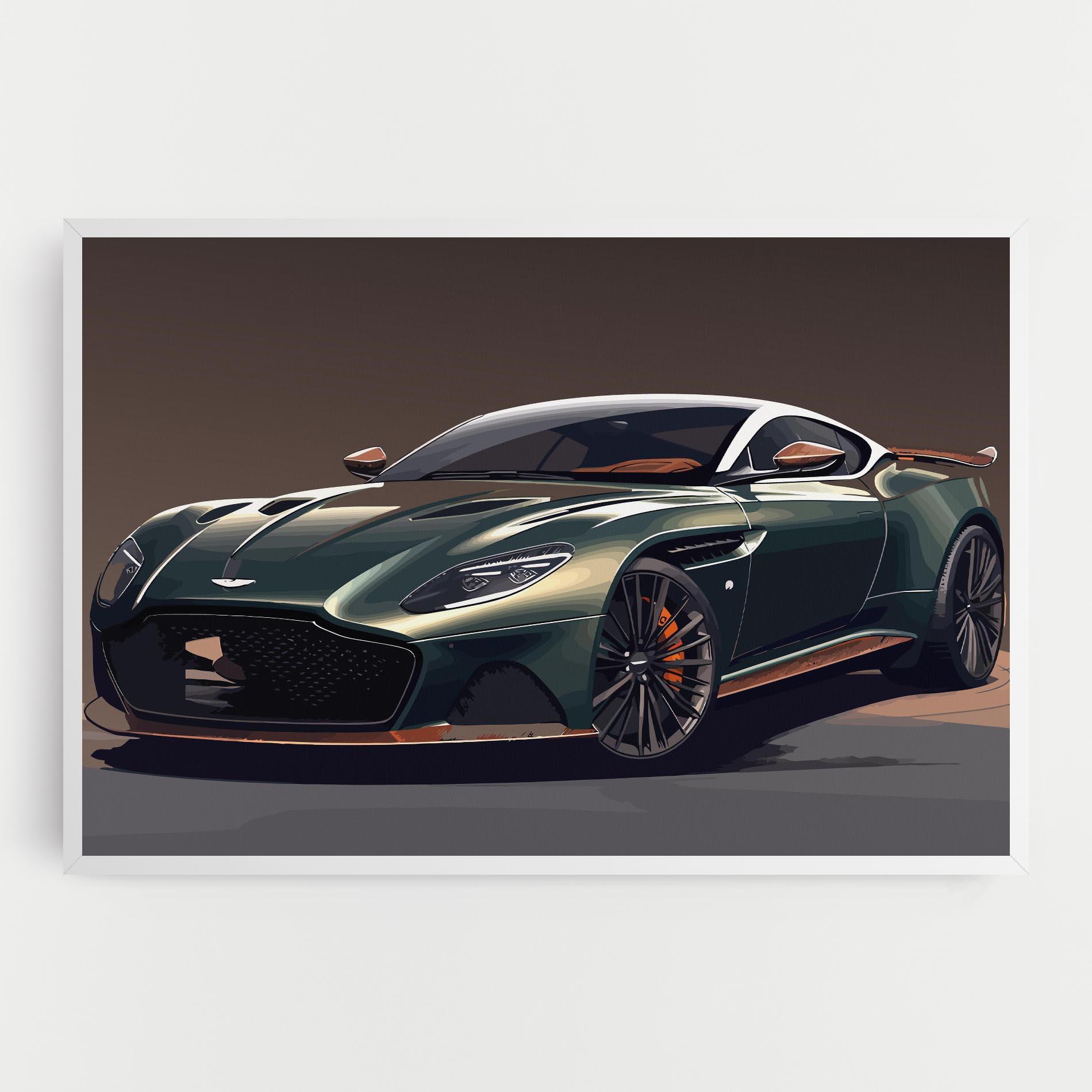 Leinwandbild Dark Green Car mockup 0