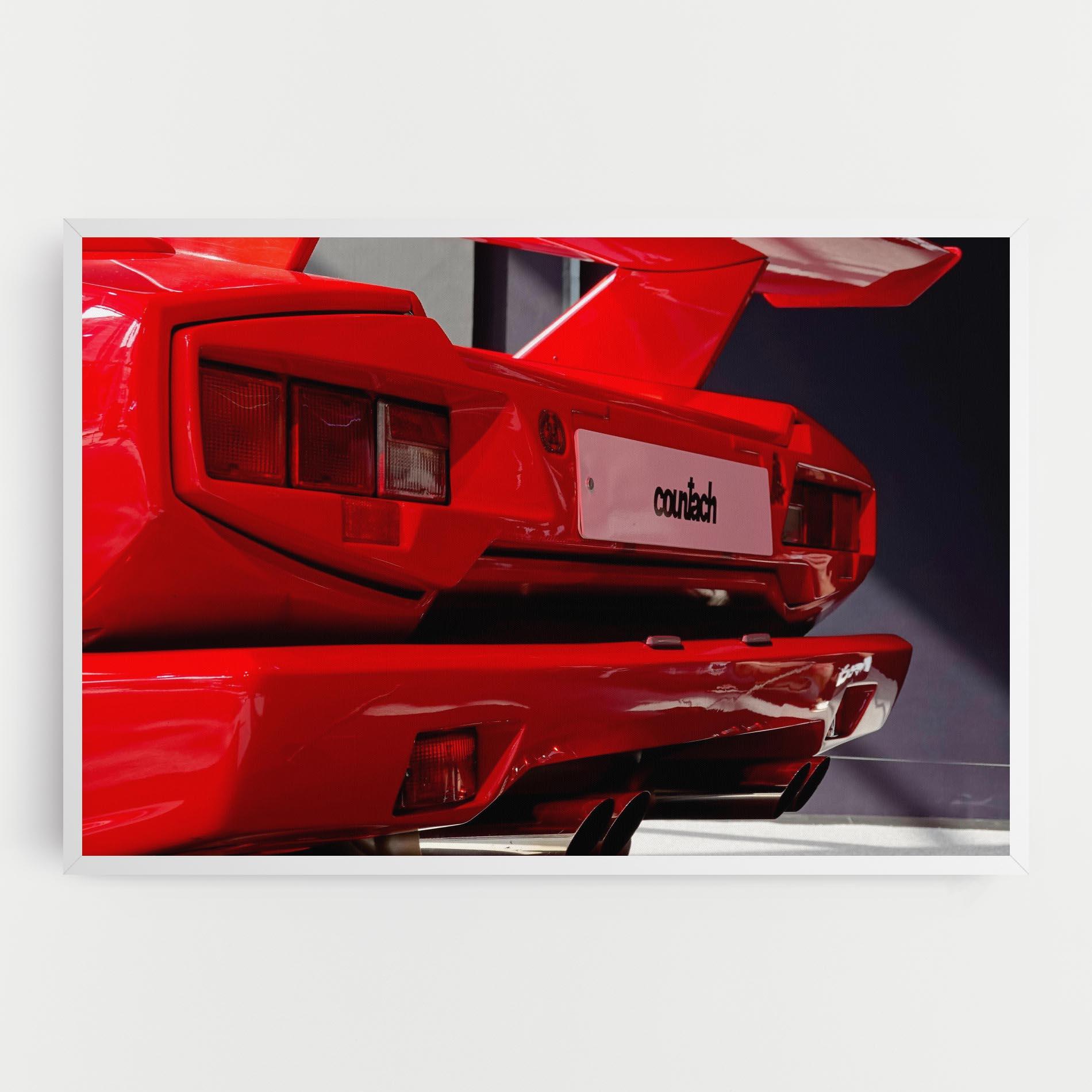Leinwandbild Red Rear Countach mockup 0