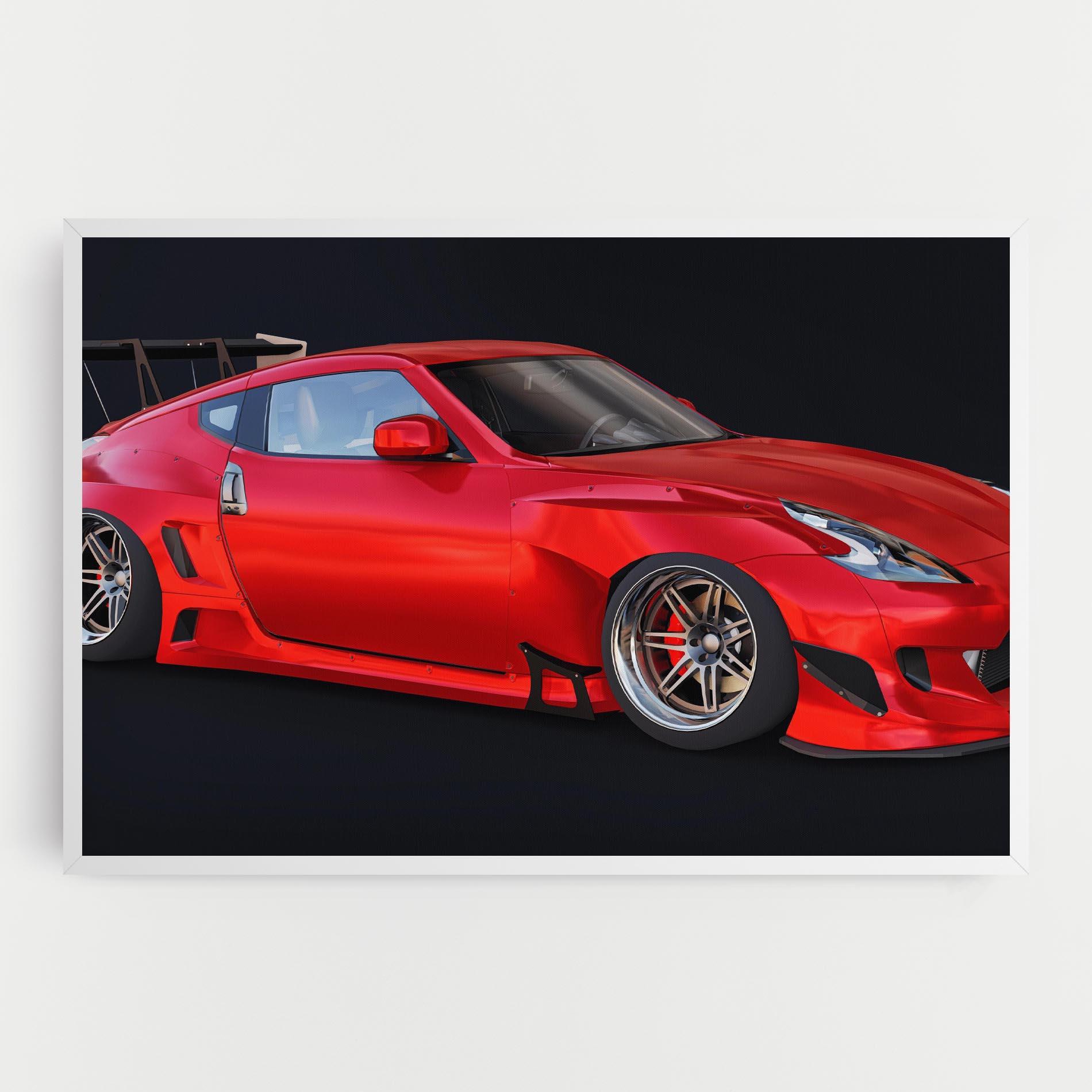 Leinwandbild Red Tuned 350z mockup 0