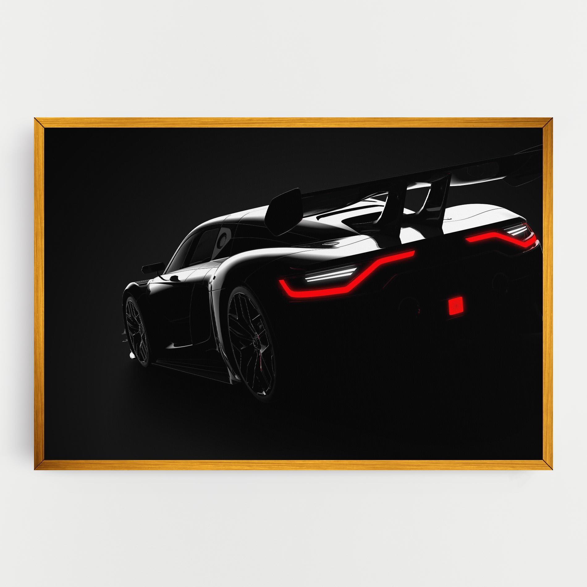 Leinwandbild Black Hypercar Car mockup 0