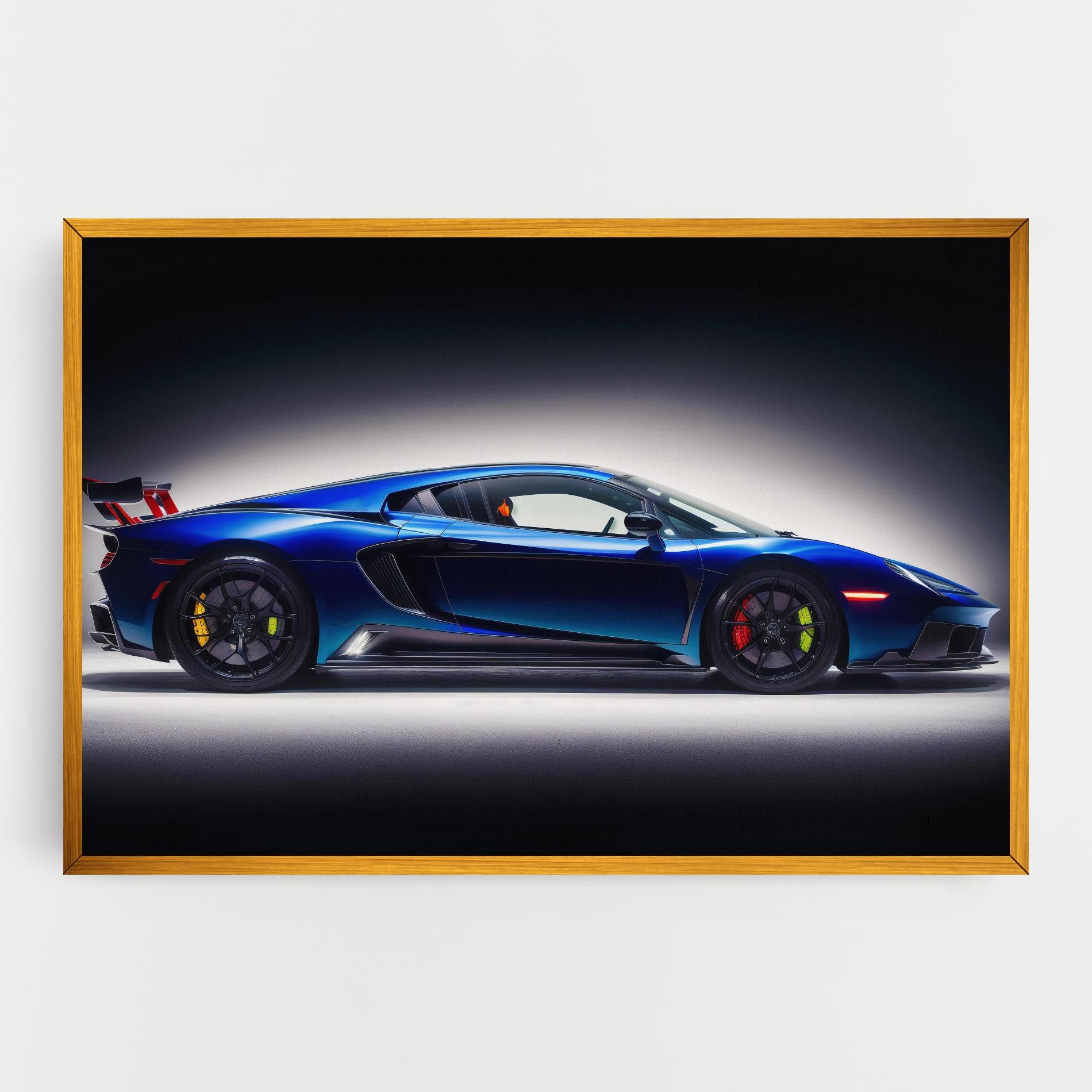 Blue Hypercar Side mockup 0
