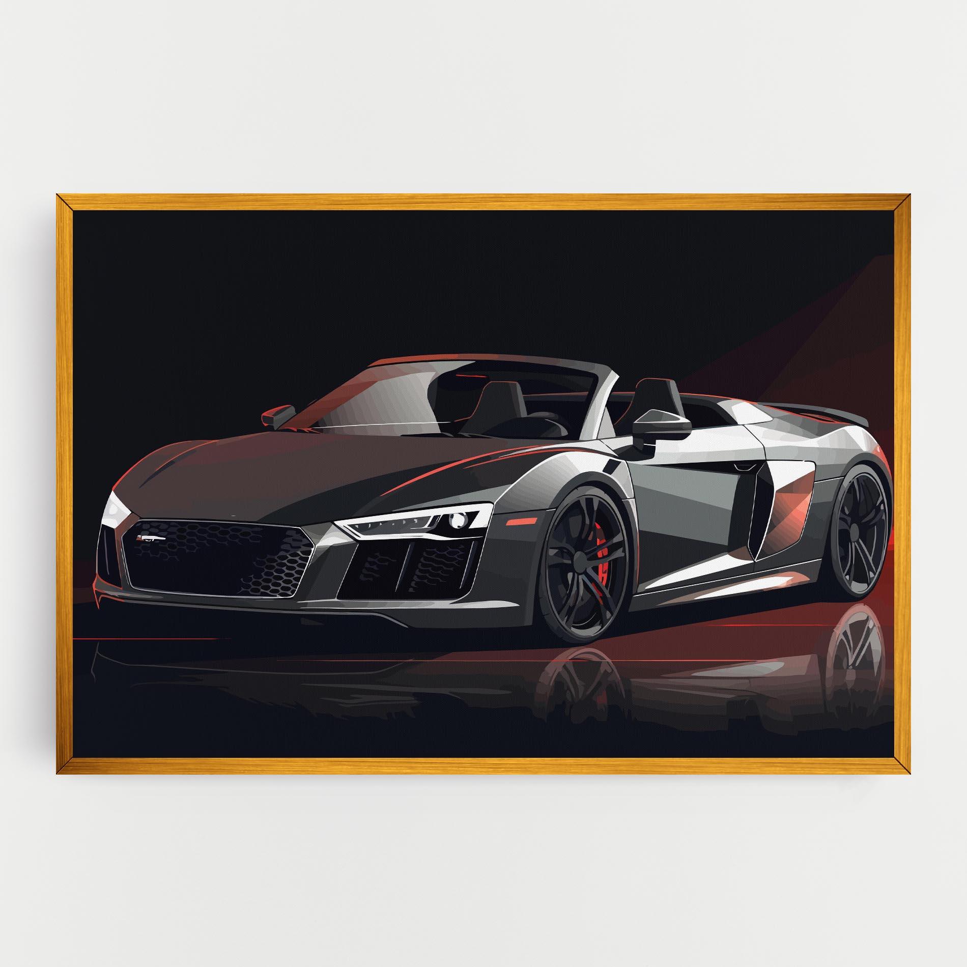 Leinwandbild Cool Grey Car mockup 0