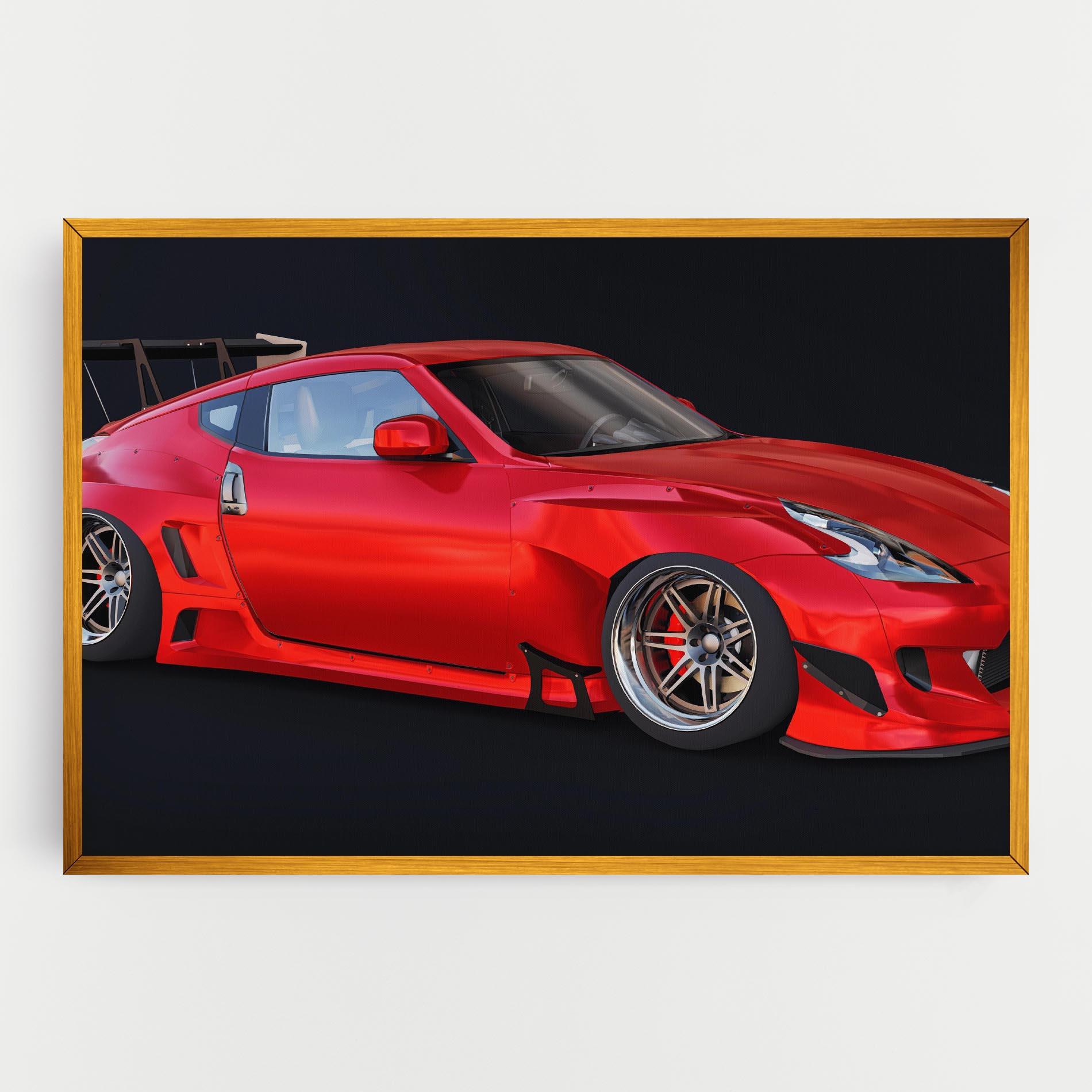 Leinwandbild Red Tuned 350z mockup 0