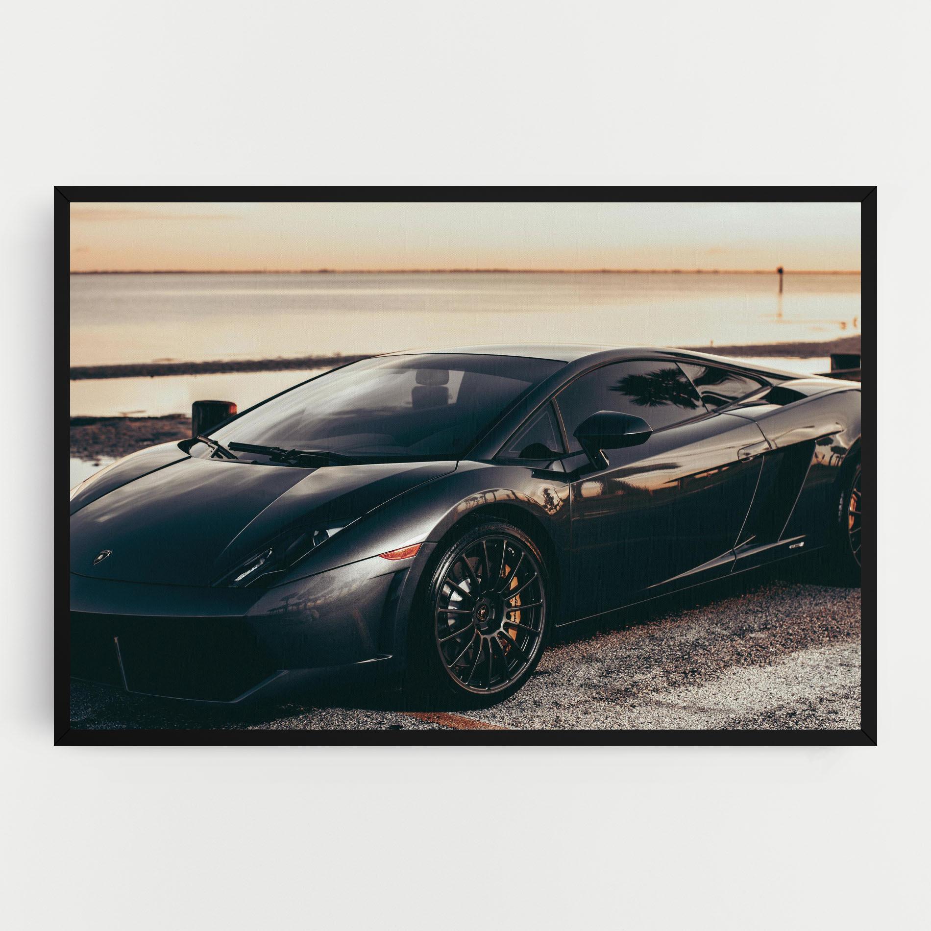 Leinwandbild Black Lambo Sea mockup 0