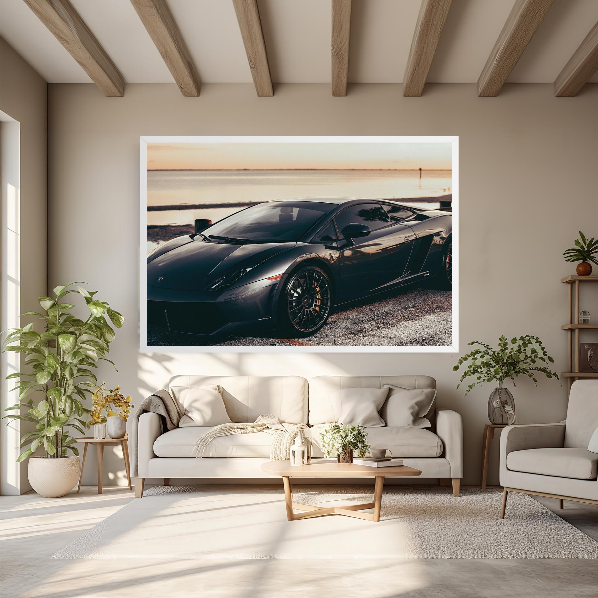 Leinwandbild Black Lambo Sea mockup 6