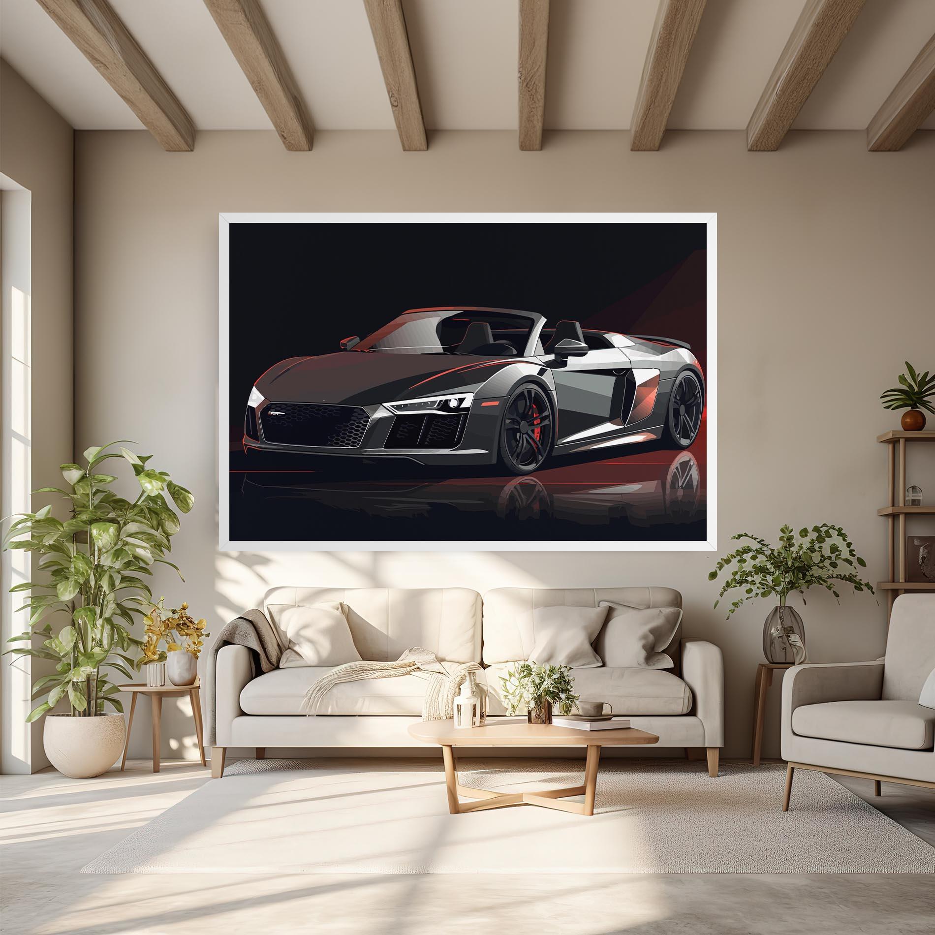 Leinwandbild Cool Grey Car mockup 6
