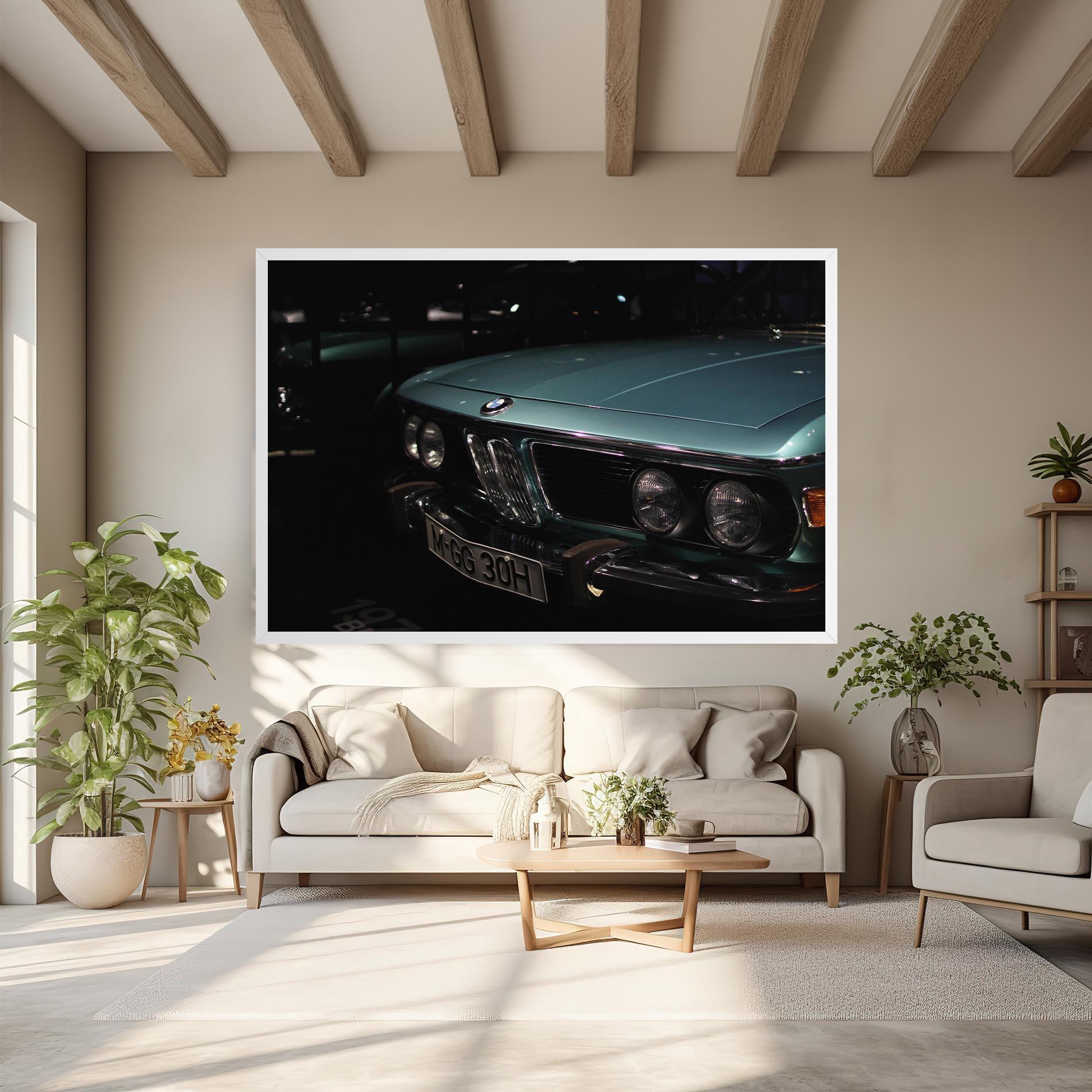 Leinwandbild Old Bmw Headlight mockup 6