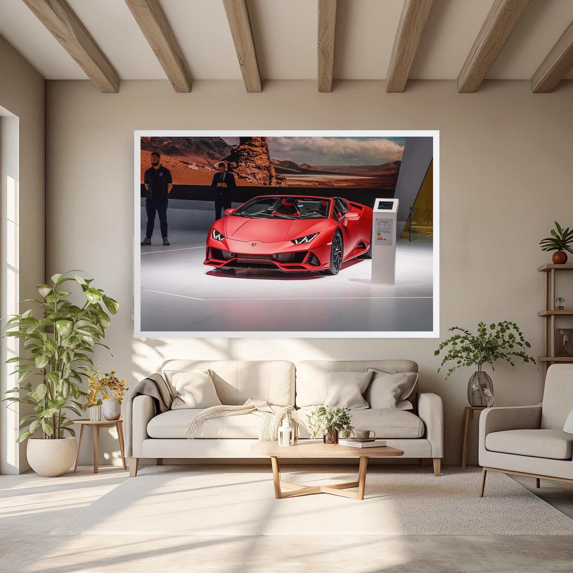 Leinwandbild Red Lambo Front mockup 6