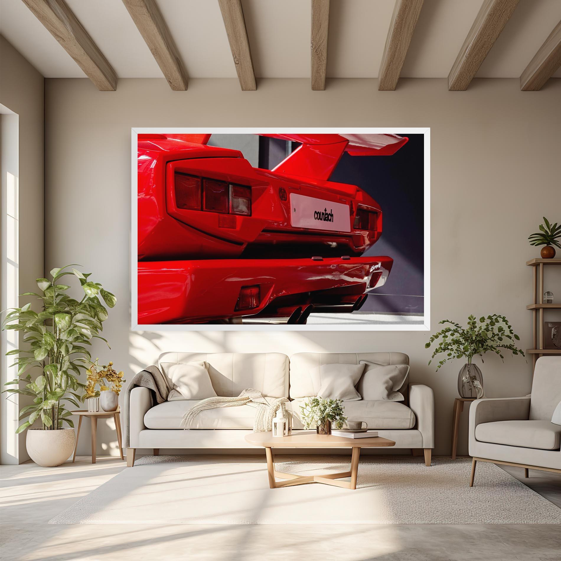 Leinwandbild Red Rear Countach mockup 6