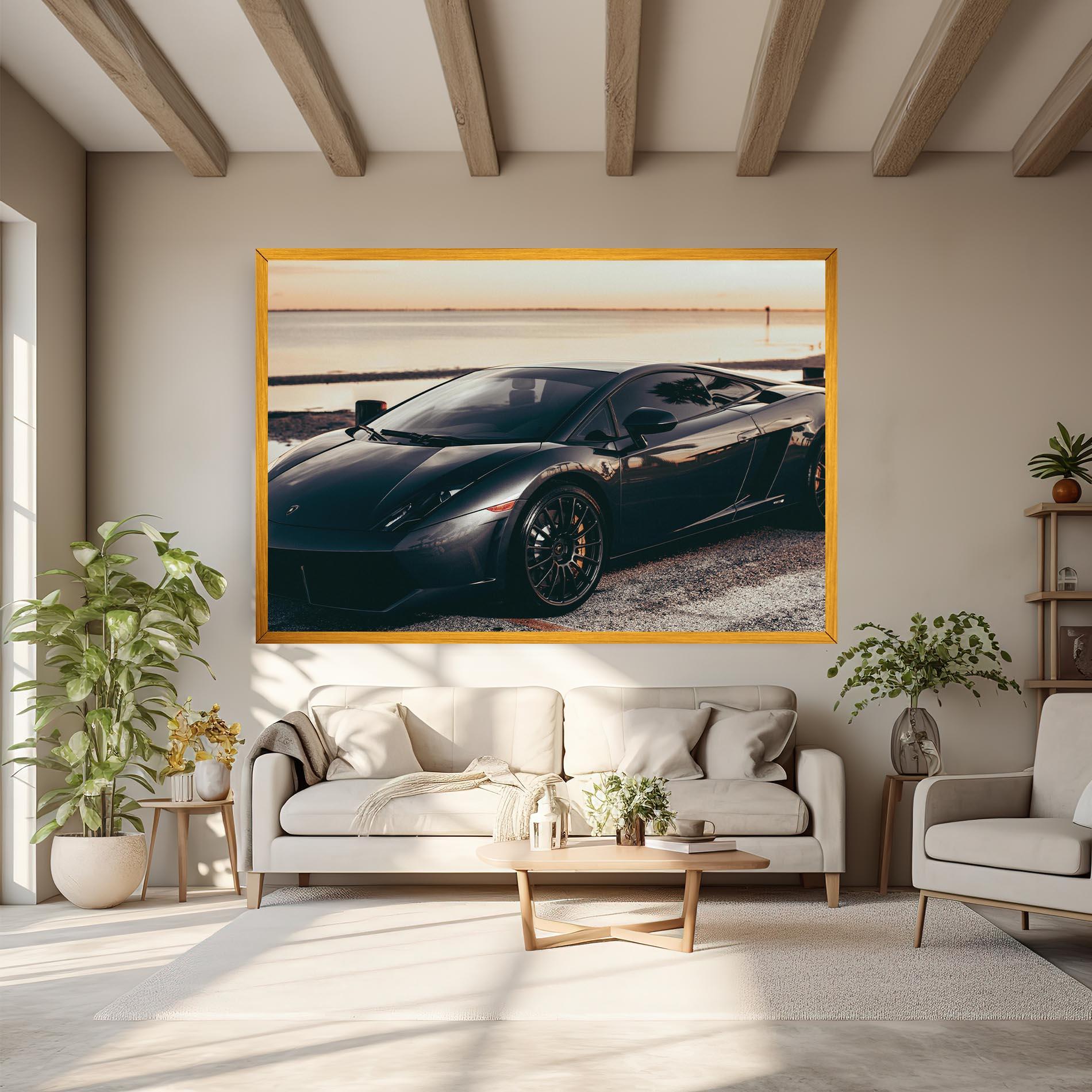 Leinwandbild Black Lambo Sea mockup 6