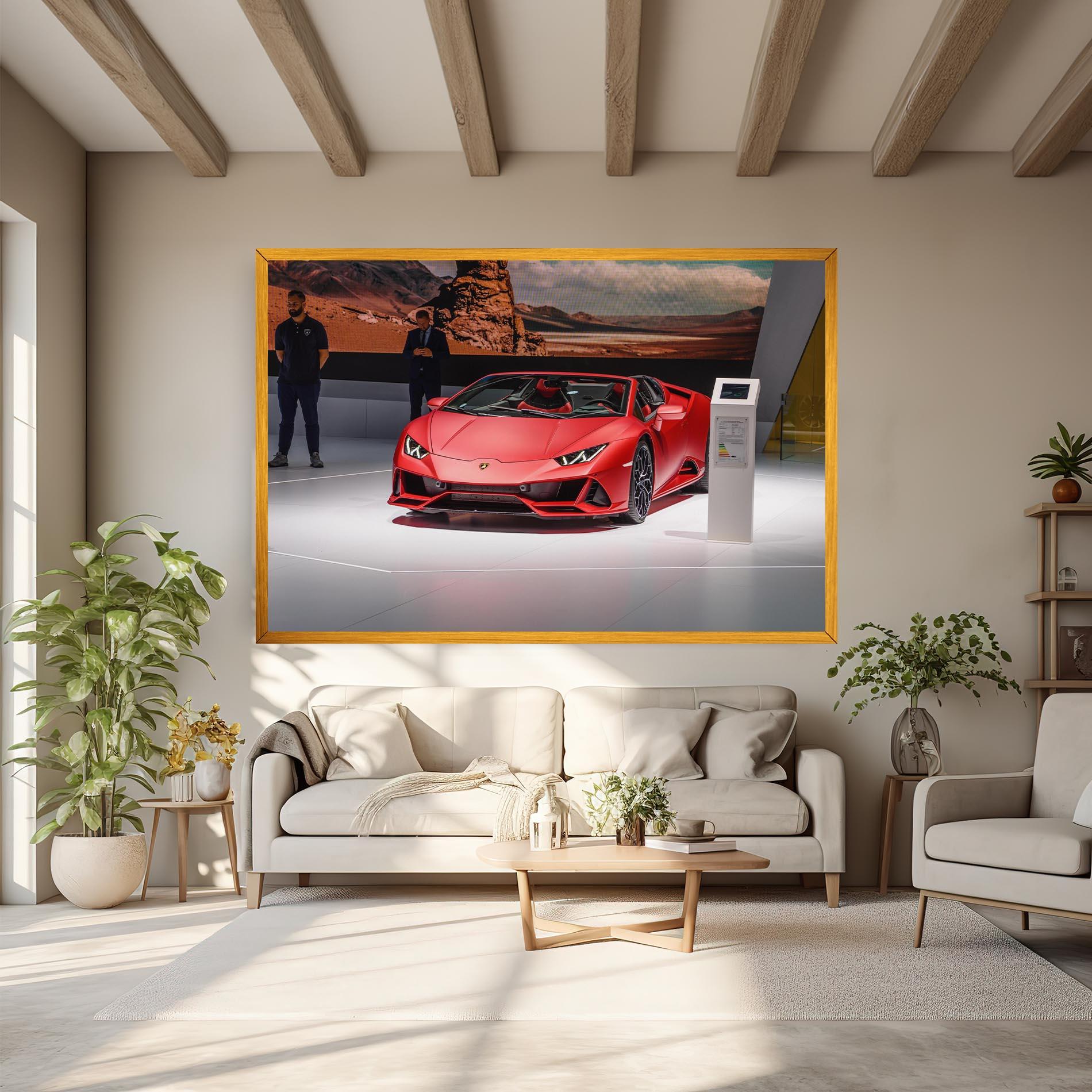 Leinwandbild Red Lambo Front mockup 6