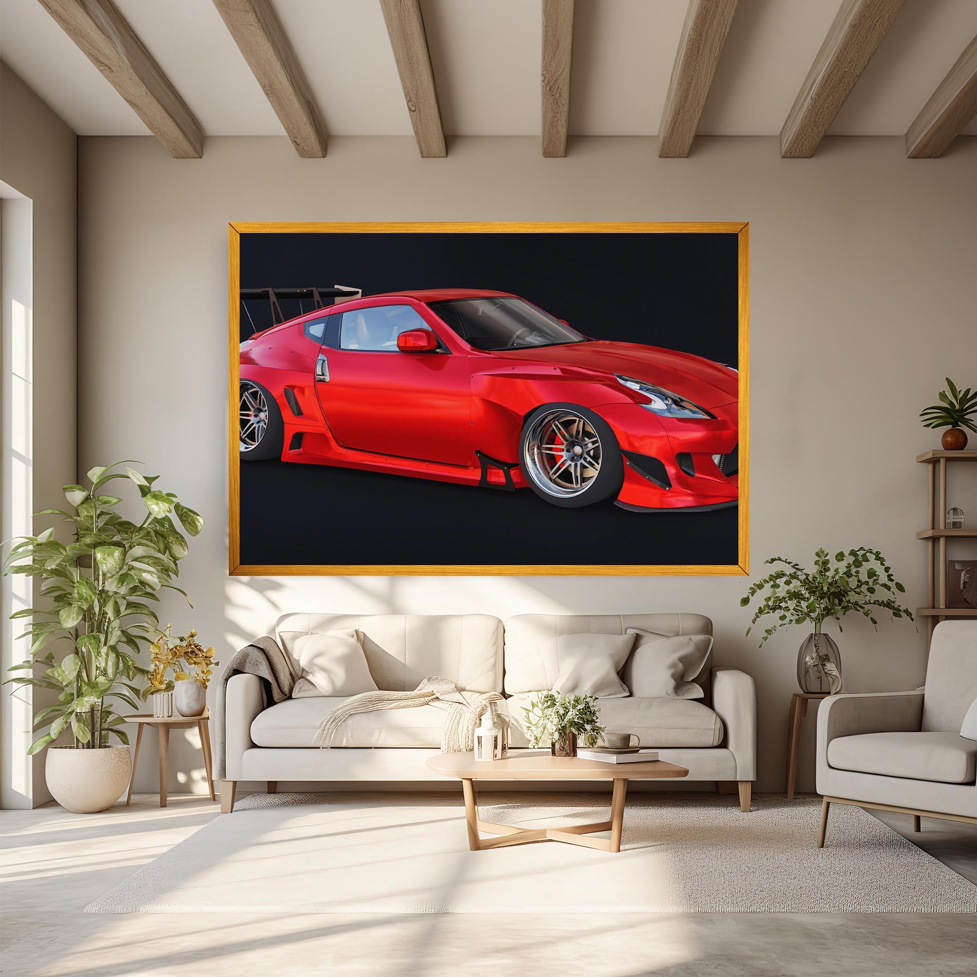 Leinwandbild Red Tuned 350z mockup 6