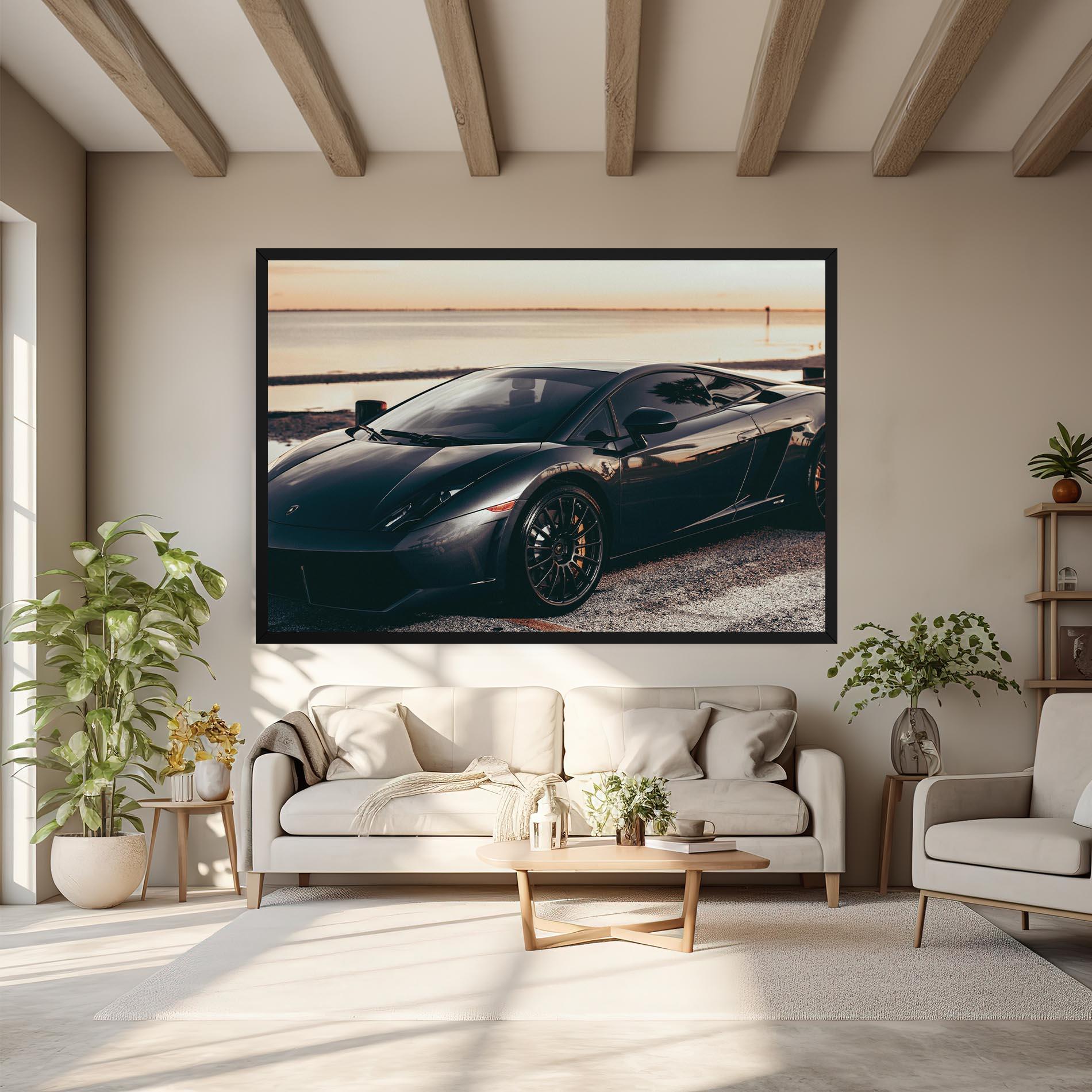 Leinwandbild Black Lambo Sea mockup 6