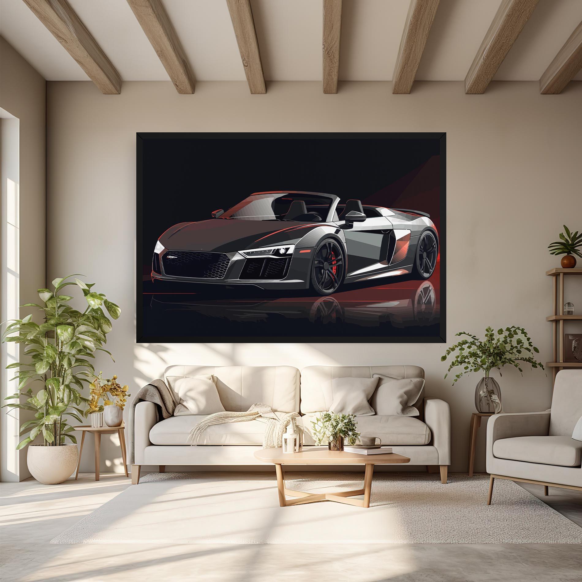 Leinwandbild Cool Grey Car mockup 6