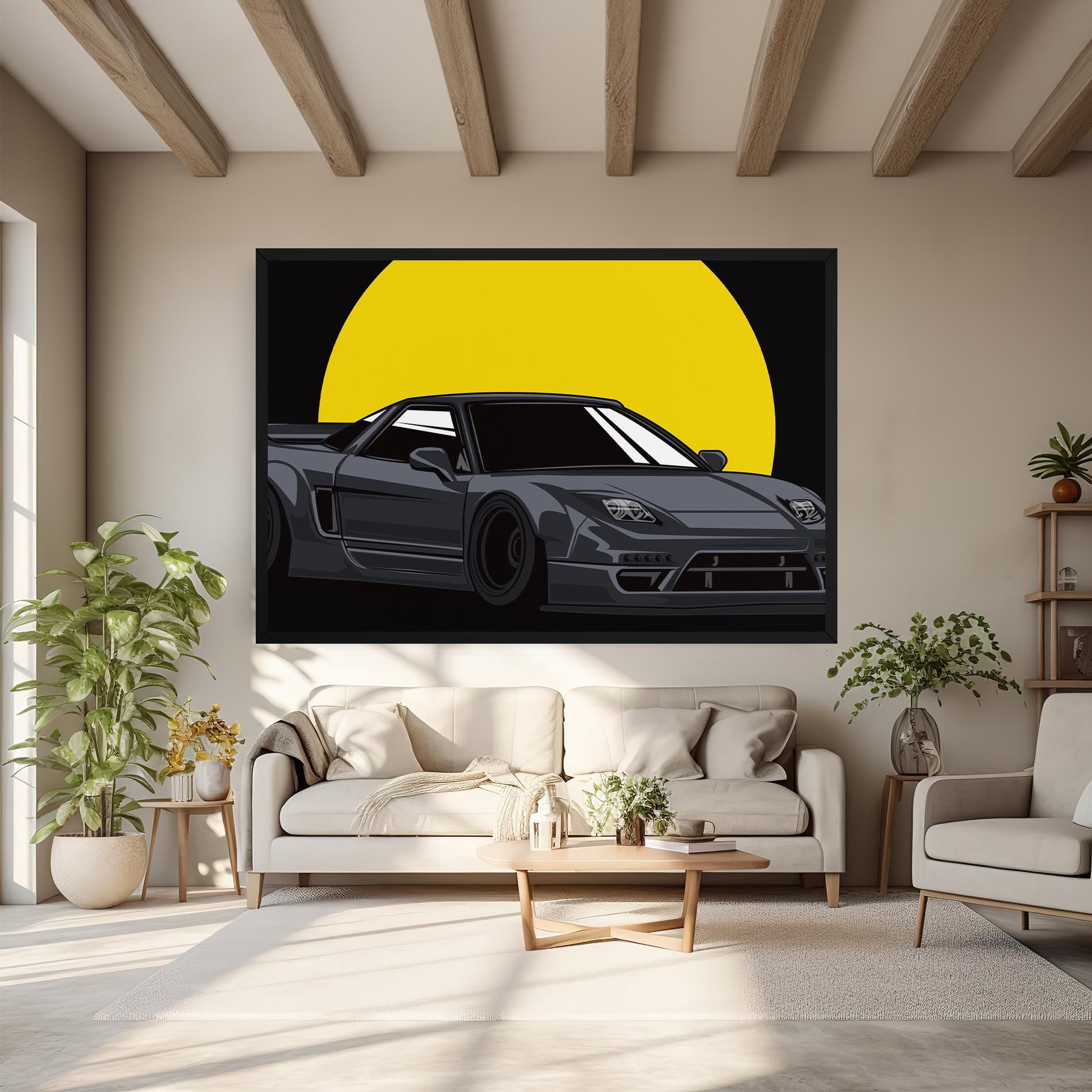 Yellow Sun Car mockup 6