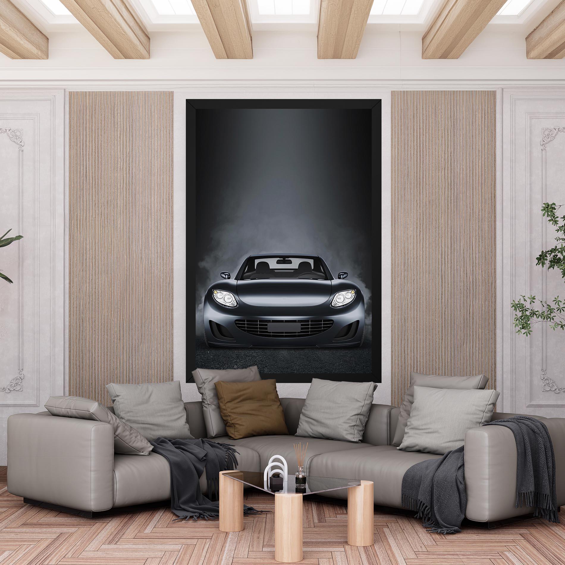 Leinwandbild Black Front Car mockup 6