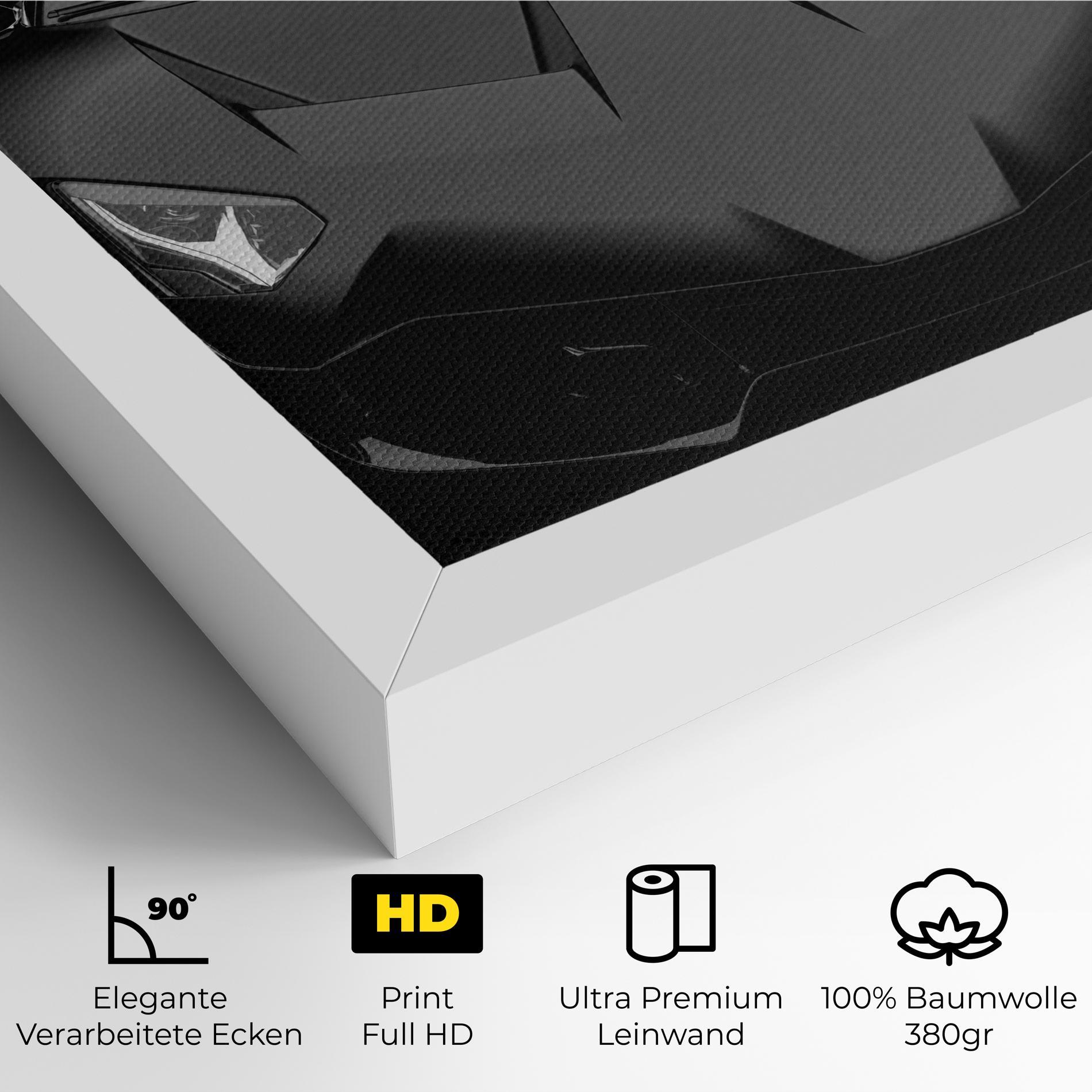 Leinwandbild Black Matte Lambo mockup 4