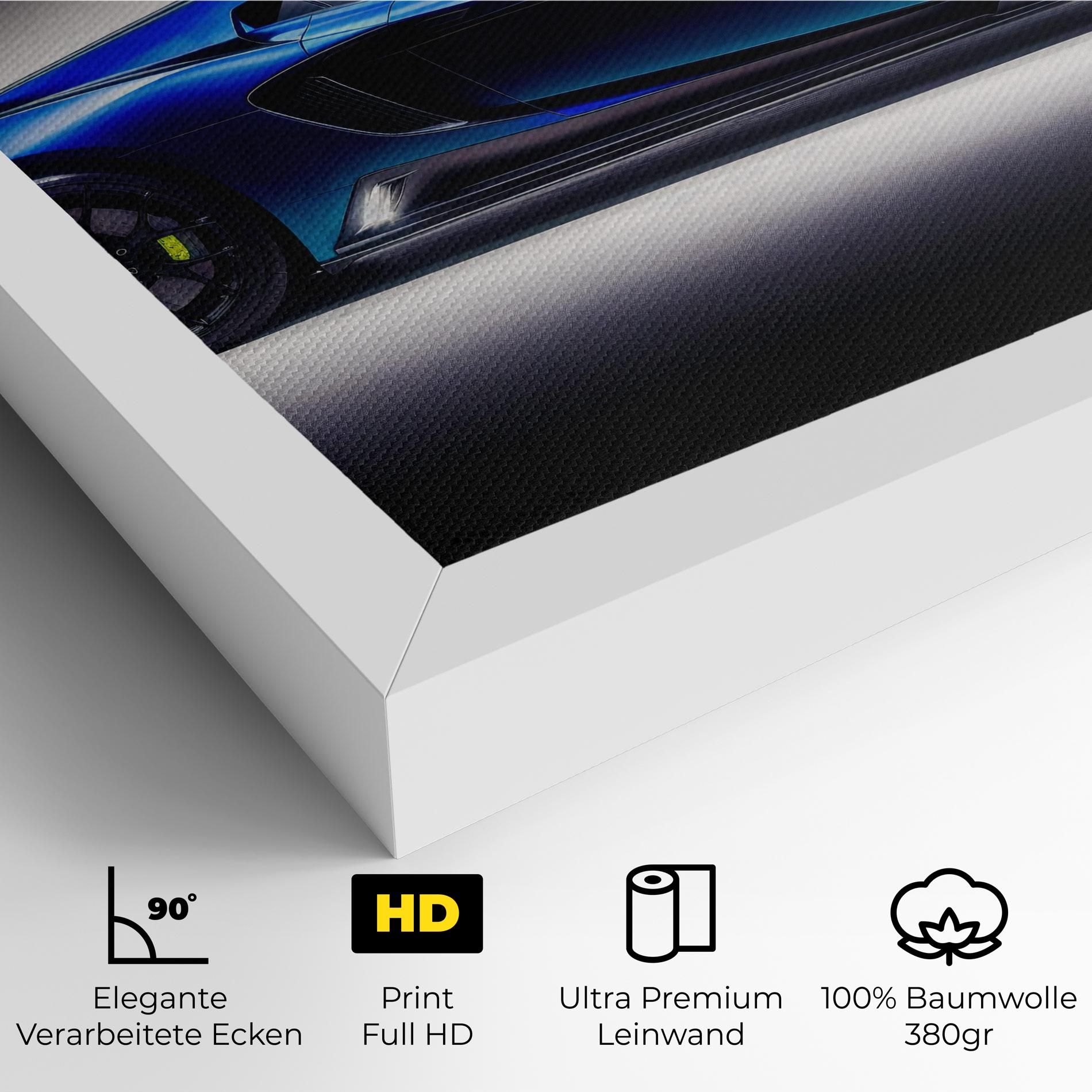 Blue Hypercar Side mockup 4