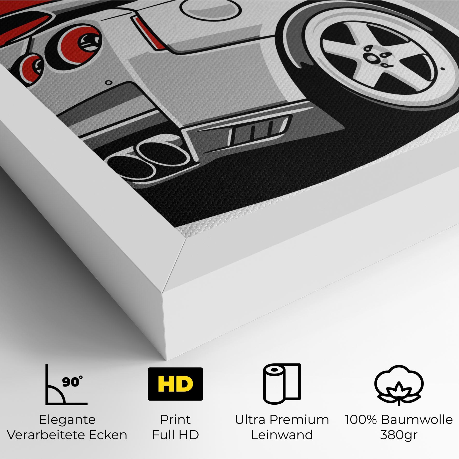 Leinwandbild Grey Gtr Car mockup 4