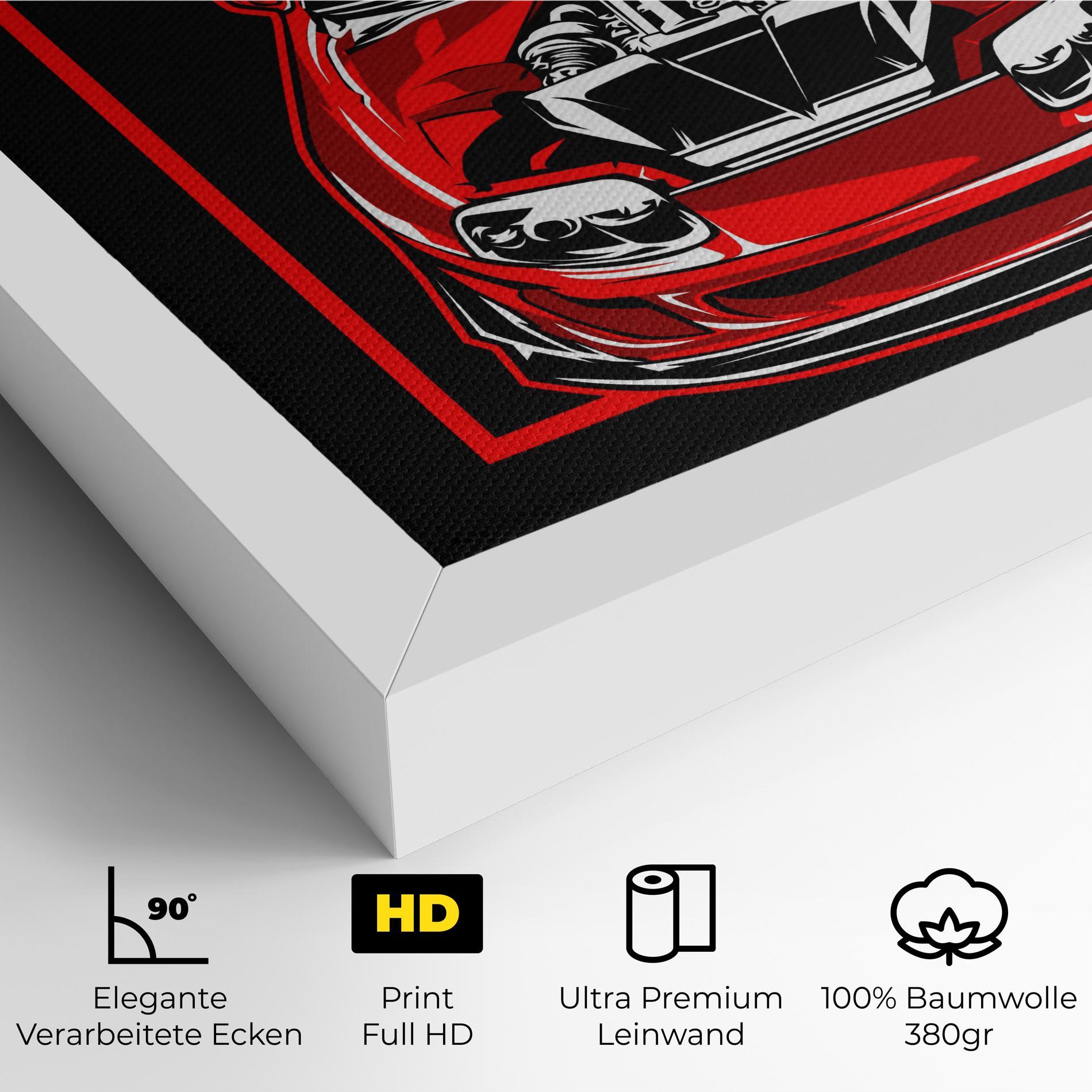 Leinwandbild Japanese Red Car mockup 4