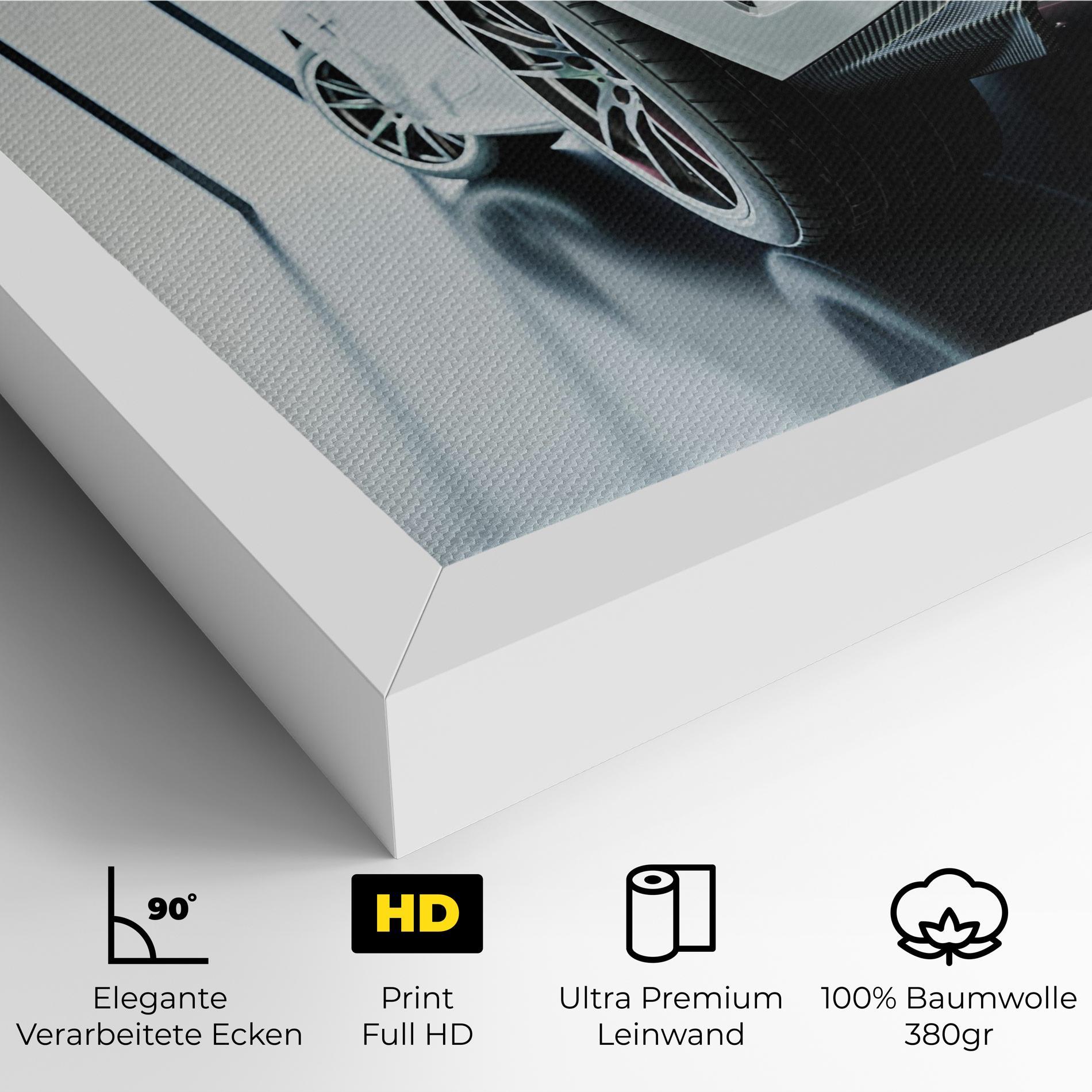 Leinwandbild White Mercedes Amg mockup 4