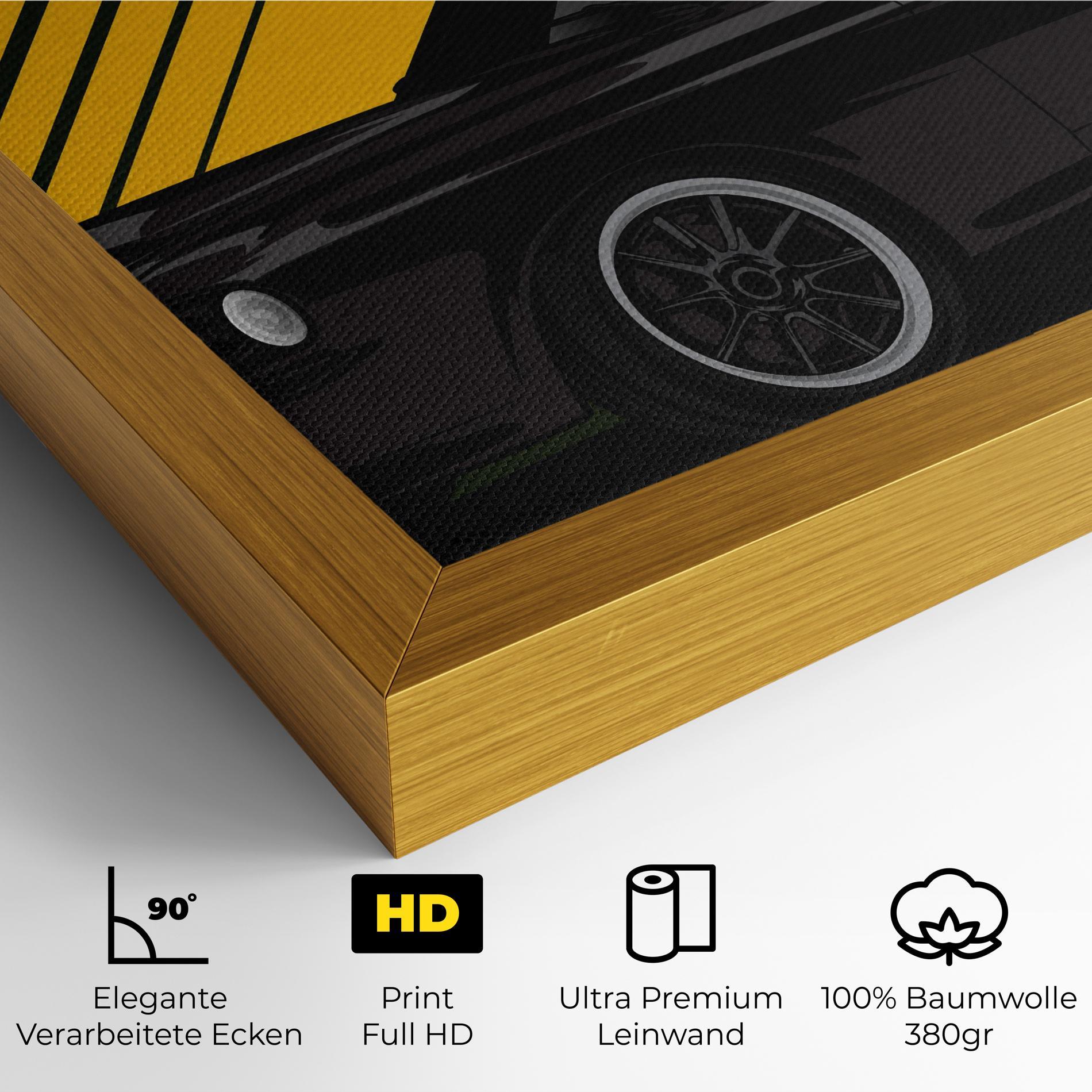 Leinwandbild Black Car Sun mockup 4