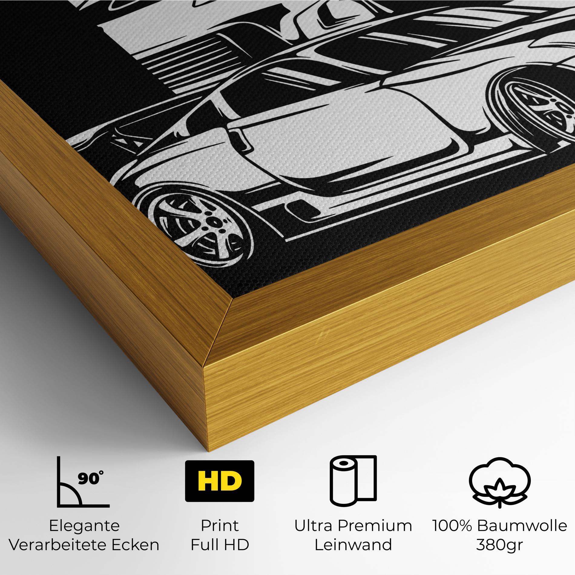 Leinwandbild Car Street Racing mockup 4