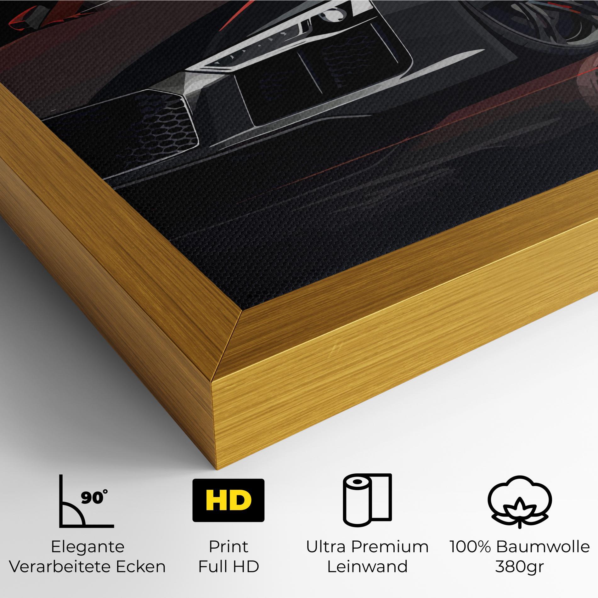 Leinwandbild Cool Grey Car mockup 4