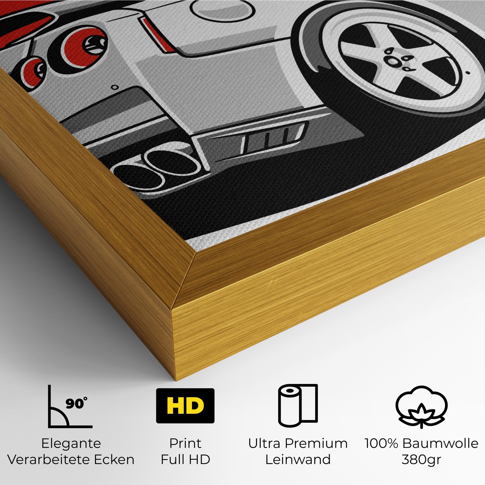 Leinwandbild Grey Gtr Car mockup 4