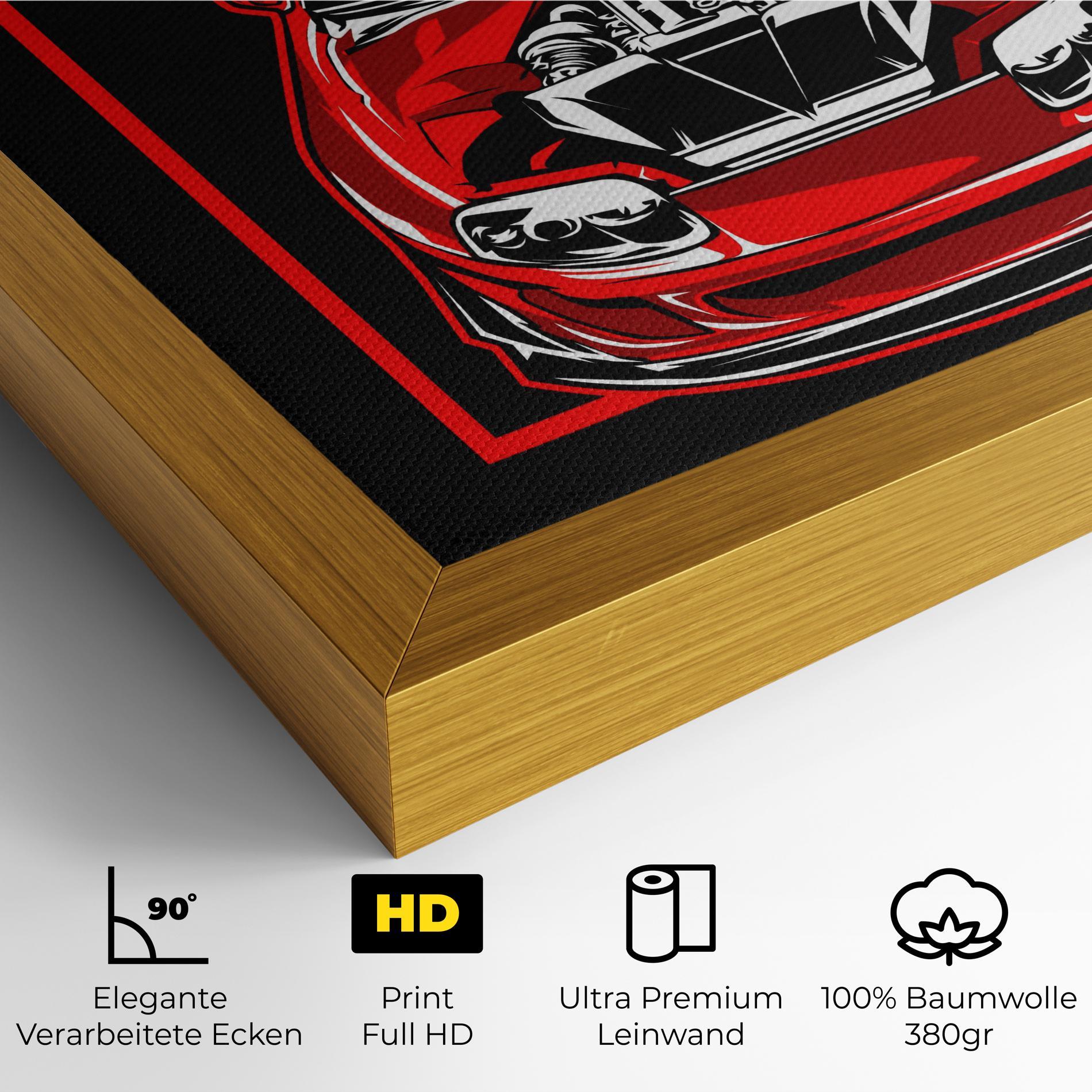 Leinwandbild Japanese Red Car mockup 4