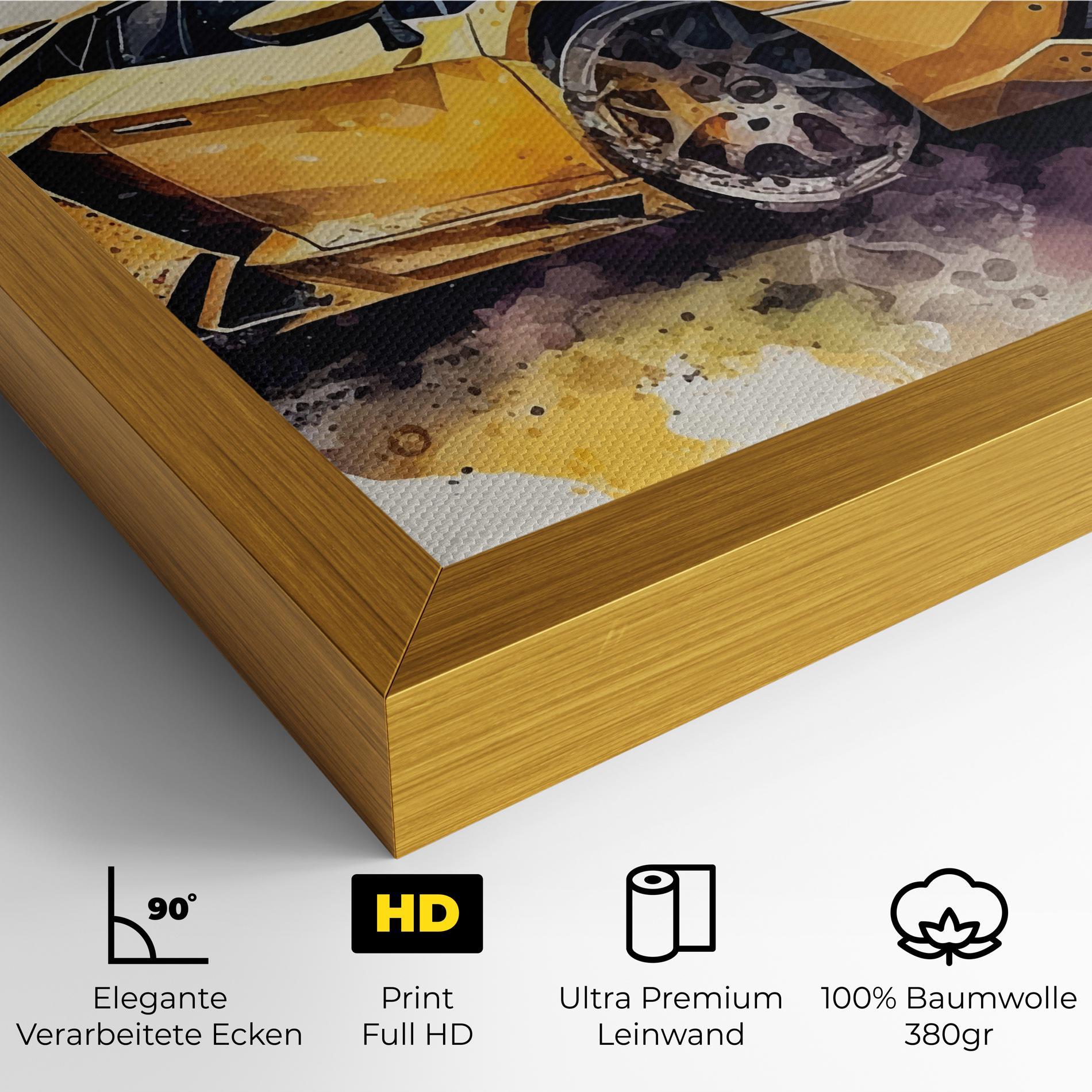 Leinwandbild Watercolor Sport Car mockup 4