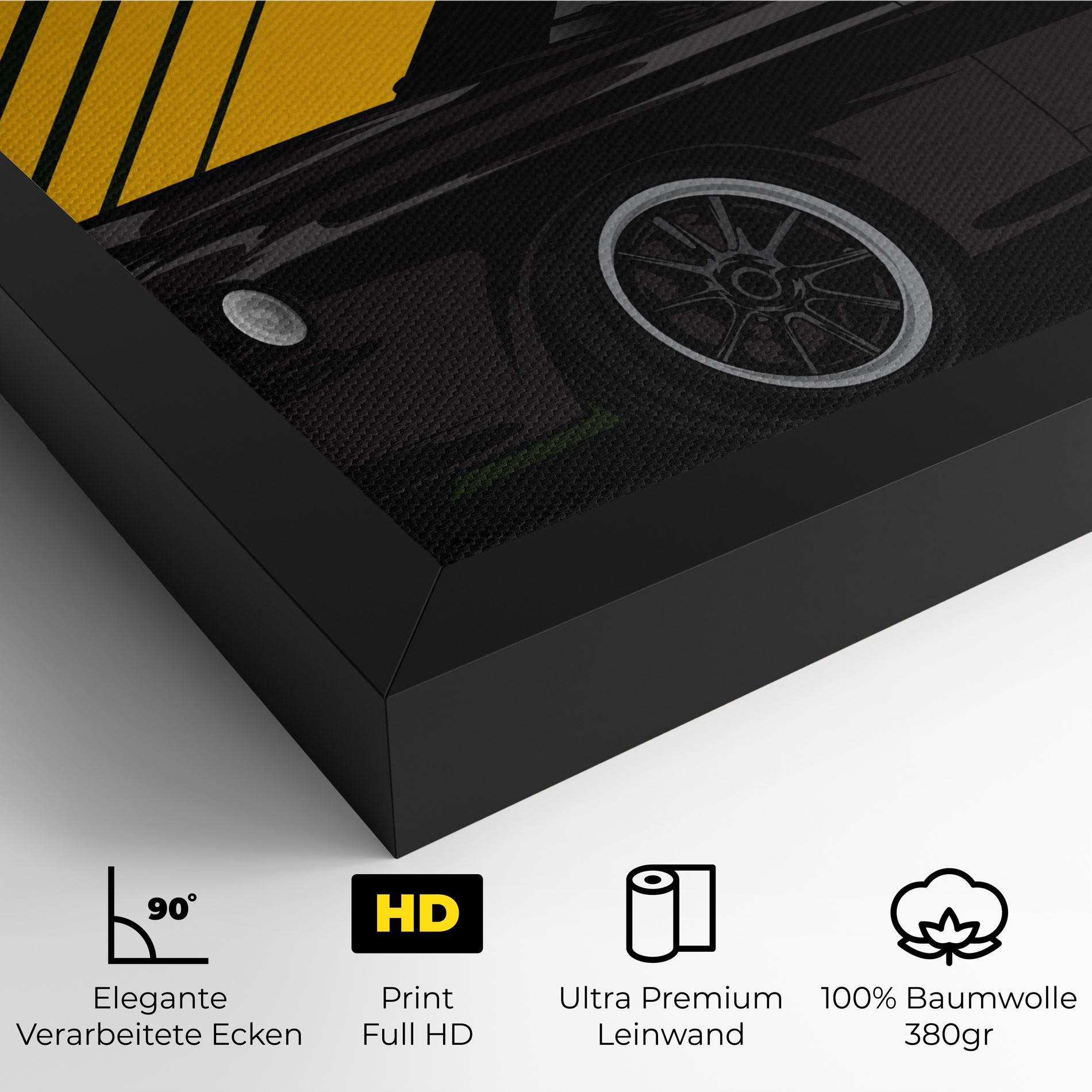 Leinwandbild Black Car Sun mockup 4