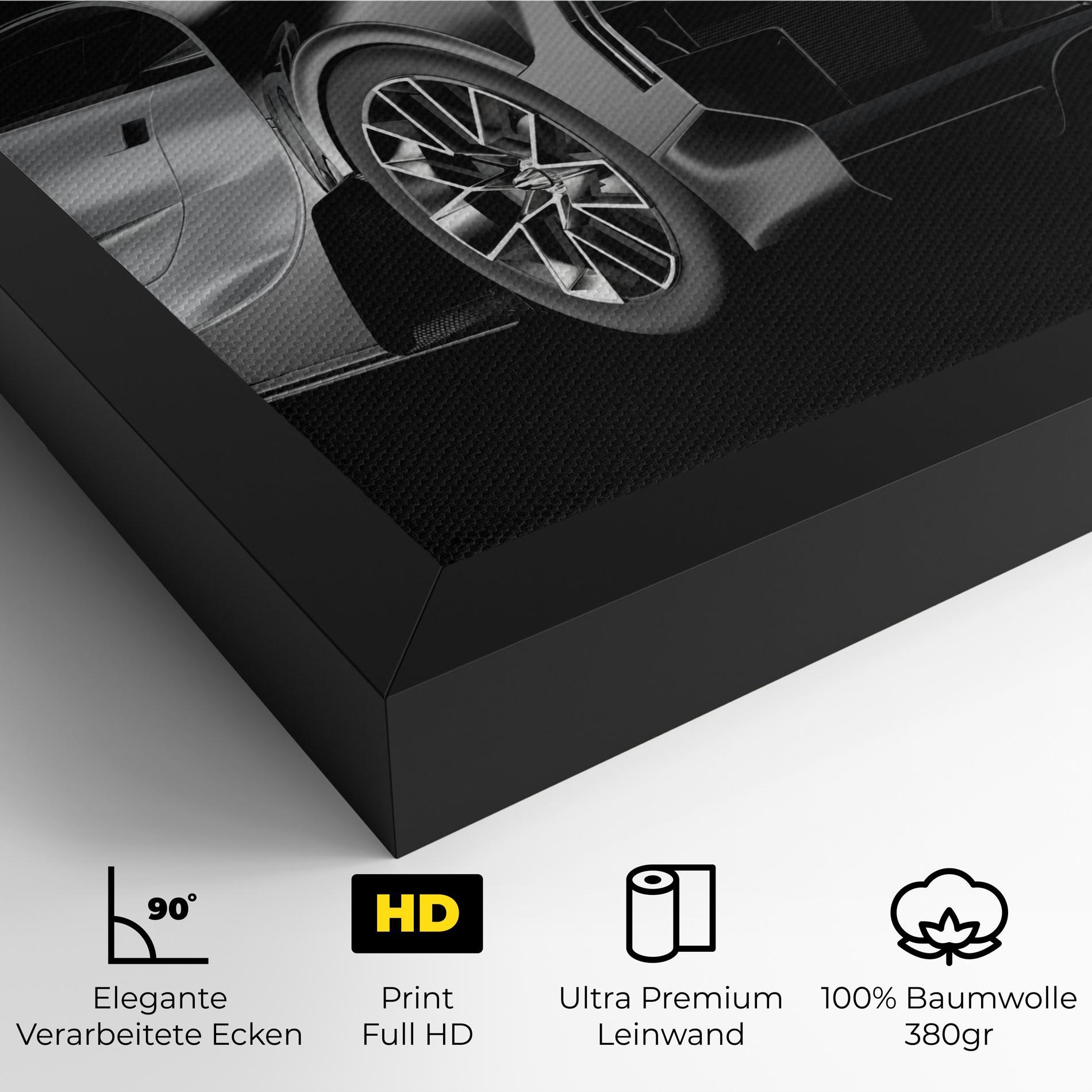 Leinwandbild Black Rear Hypercar mockup 4