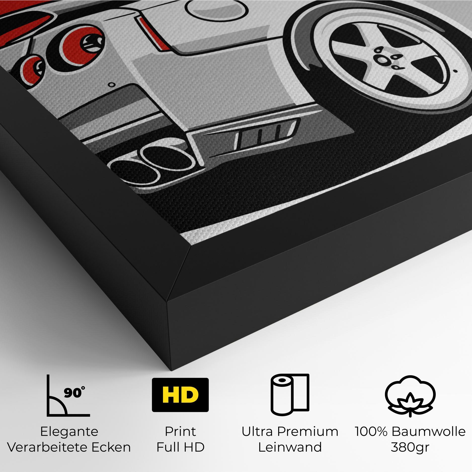 Leinwandbild Grey Gtr Car mockup 4