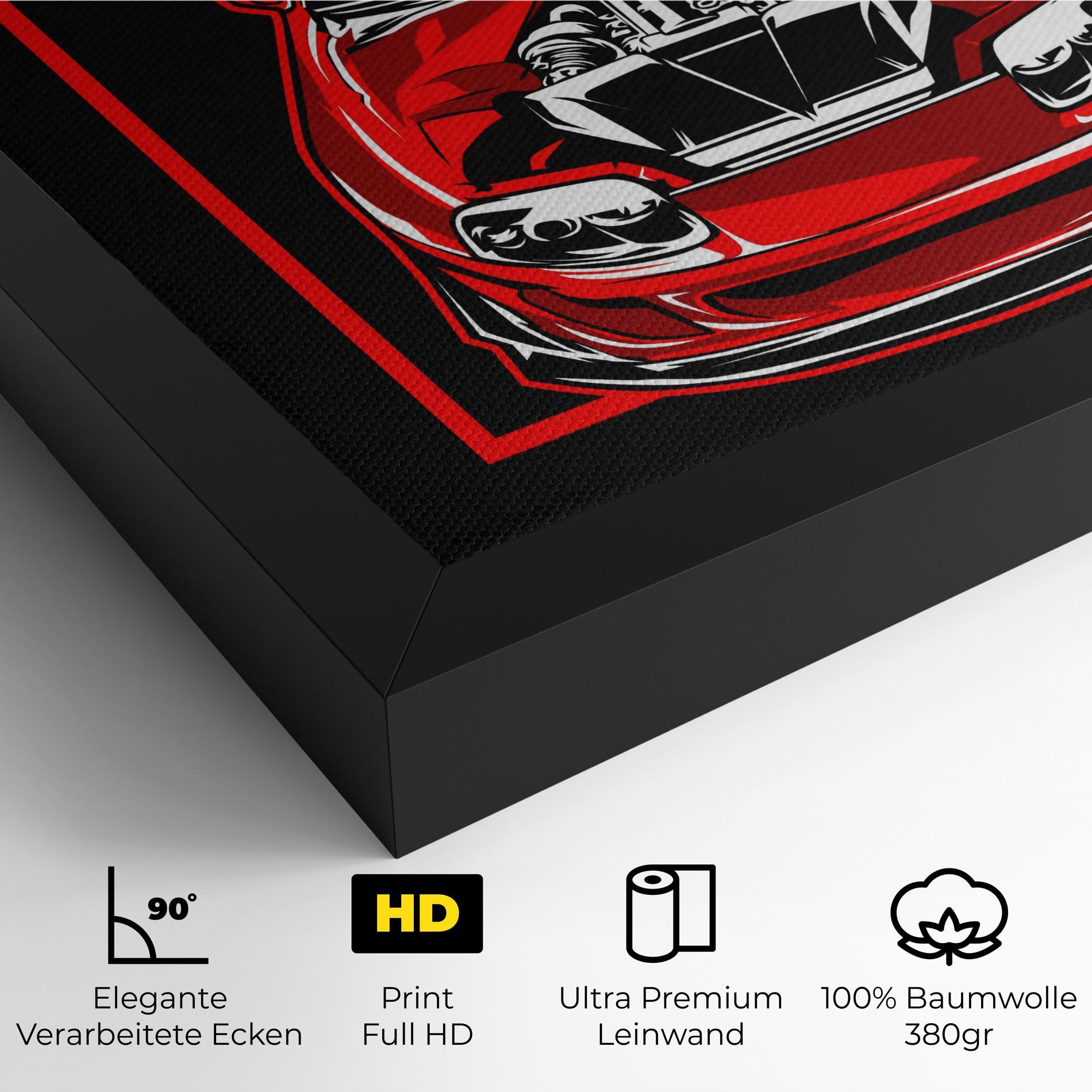 Leinwandbild Japanese Red Car mockup 4