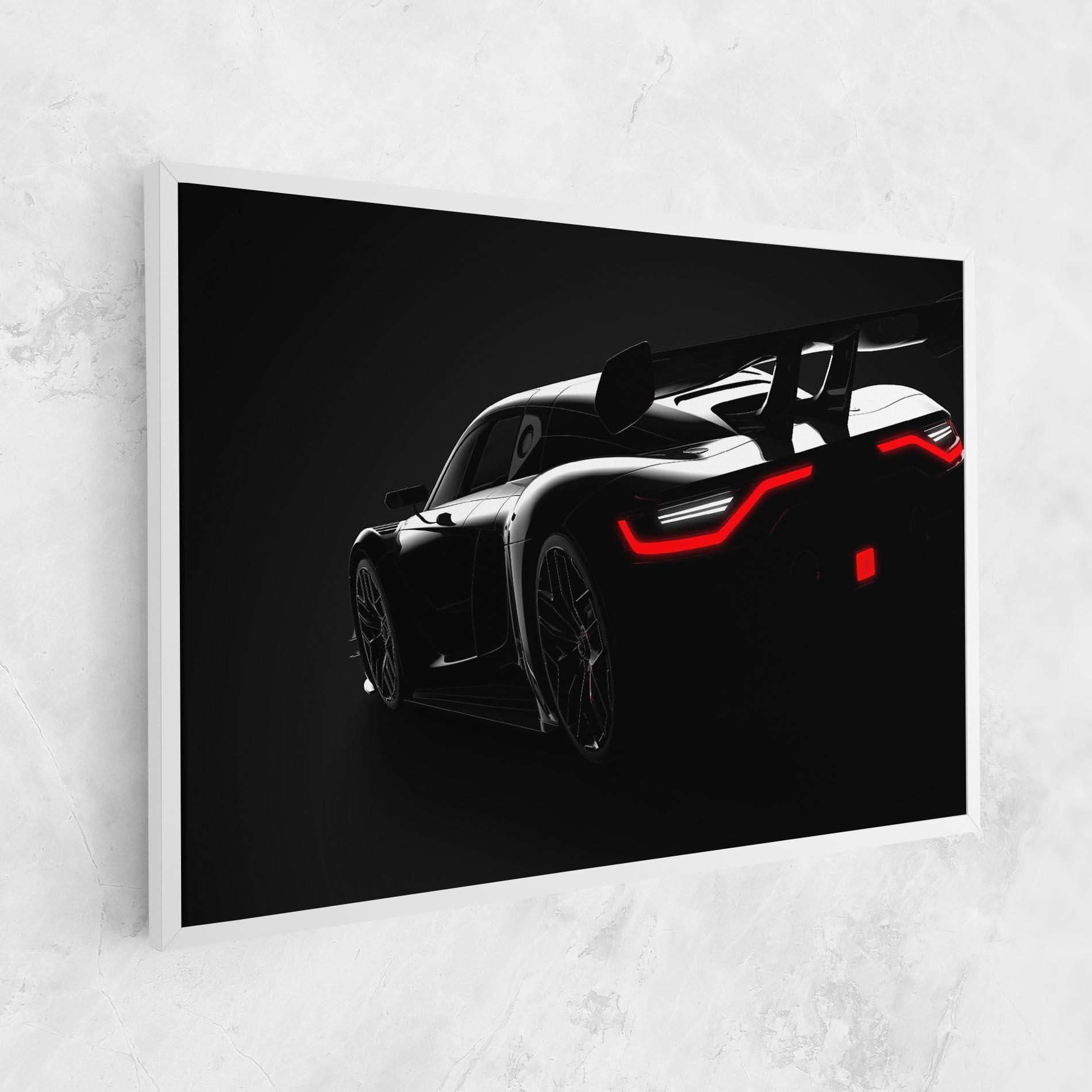 Leinwandbild Black Hypercar Car mockup 1