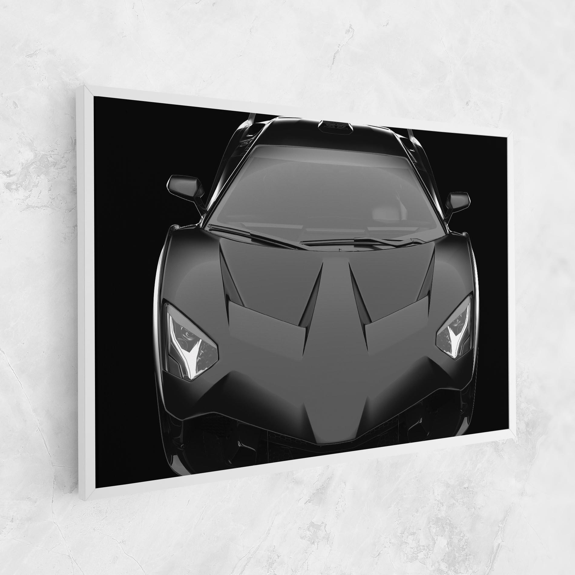 Leinwandbild Black Matte Lambo mockup 1