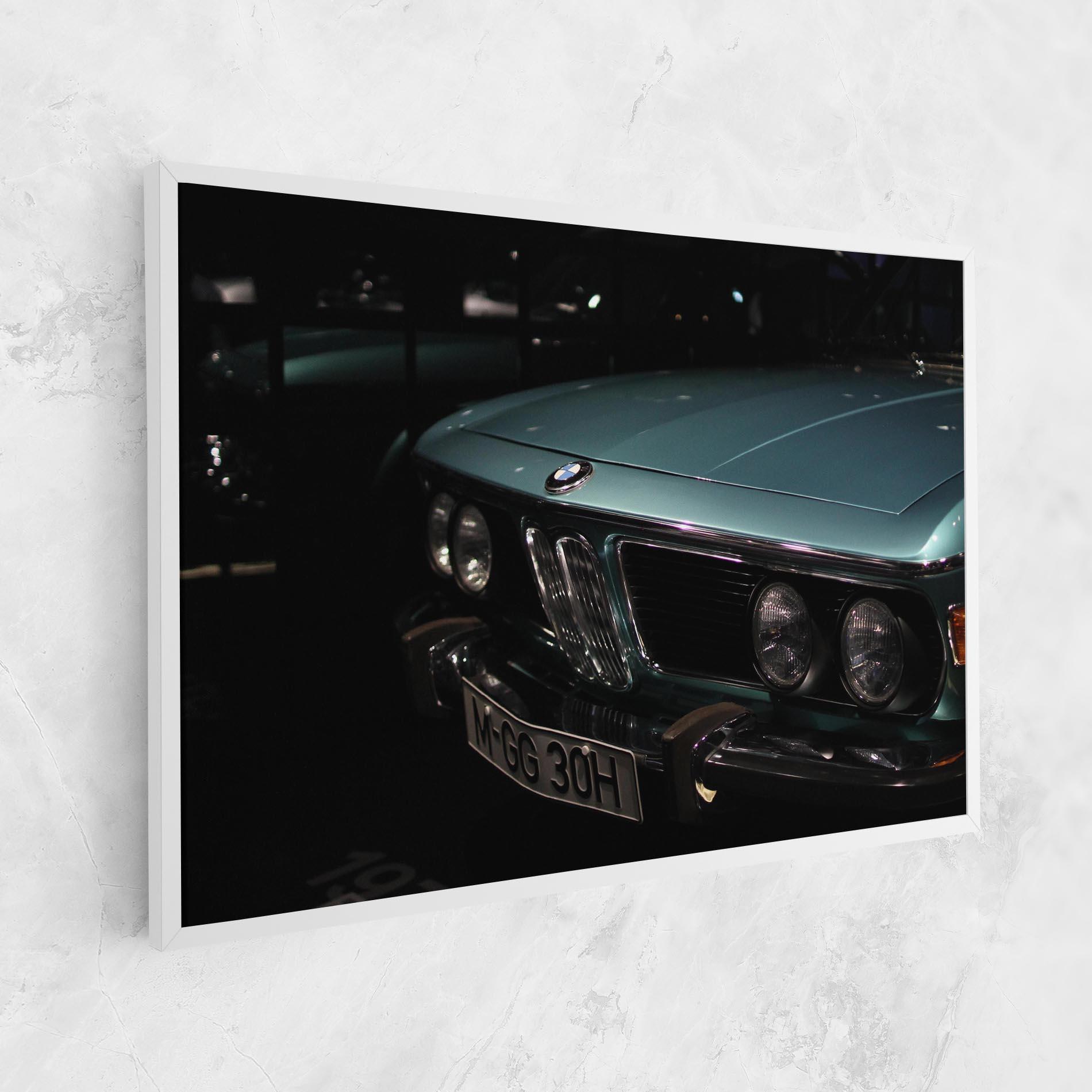 Leinwandbild Old Bmw Headlight mockup 1