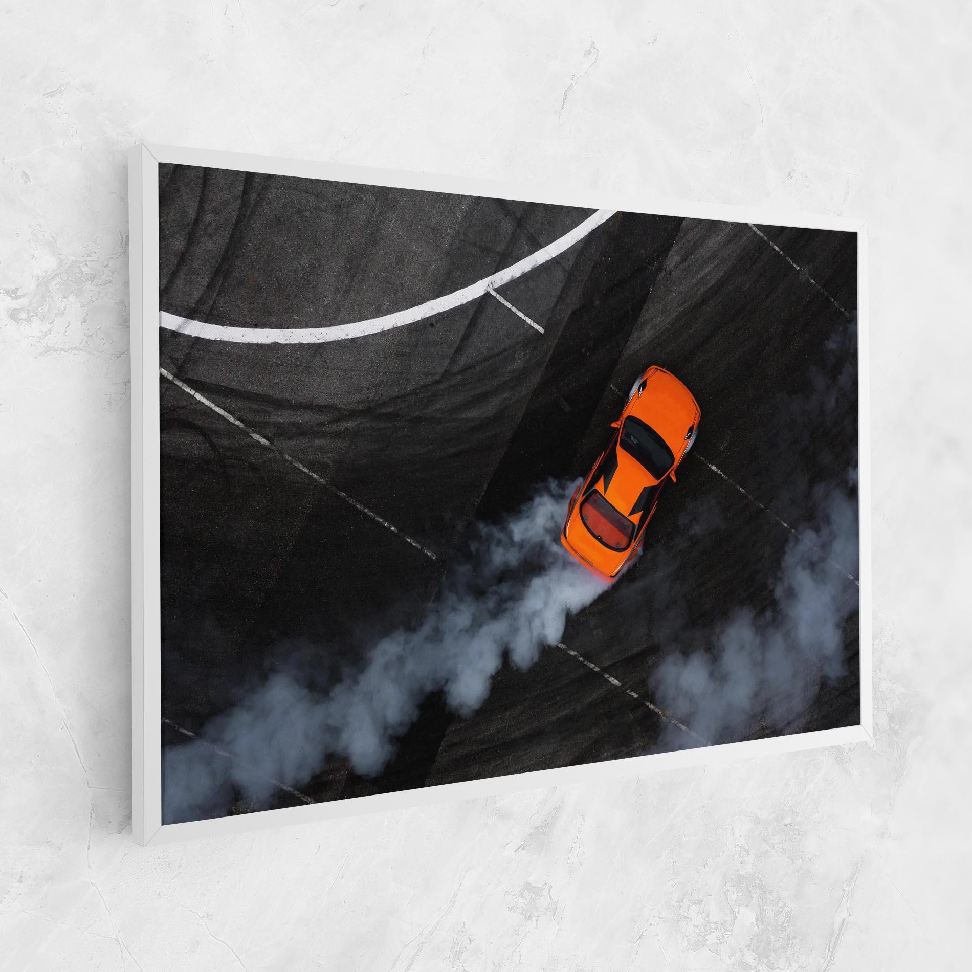 Leinwandbild Orange Proche Drifting mockup 1